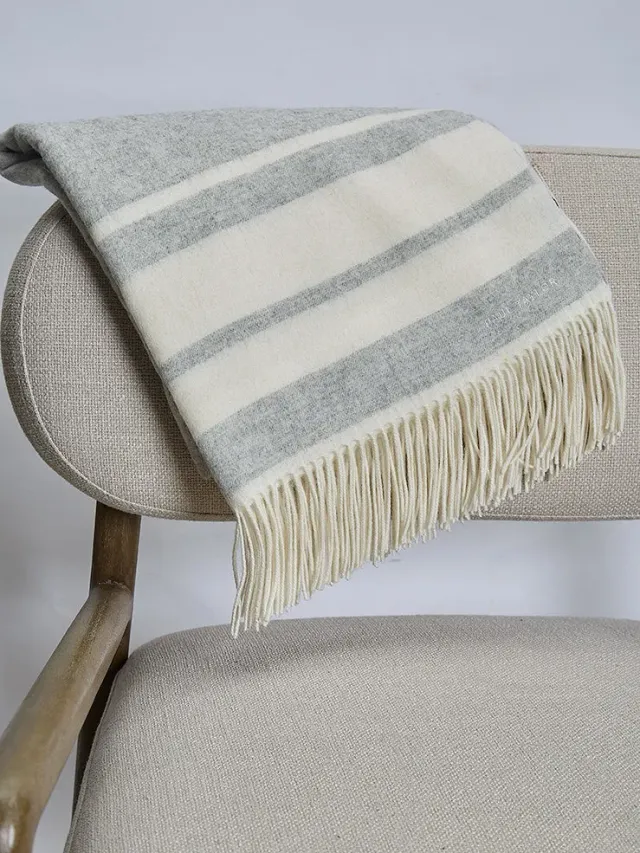 Paul Taylor Plaid Merino Grigio 150x136 con Custodia