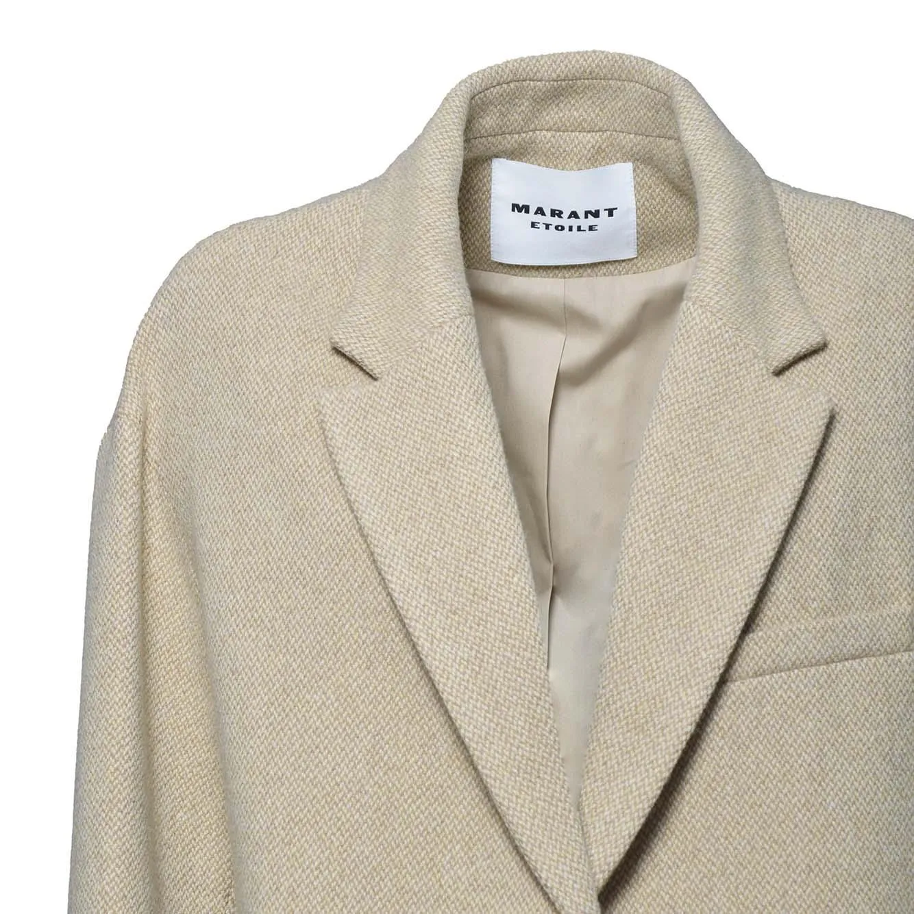 Marant Étoile Limiza MA0087FBB3D05E cappotto ecrù lana