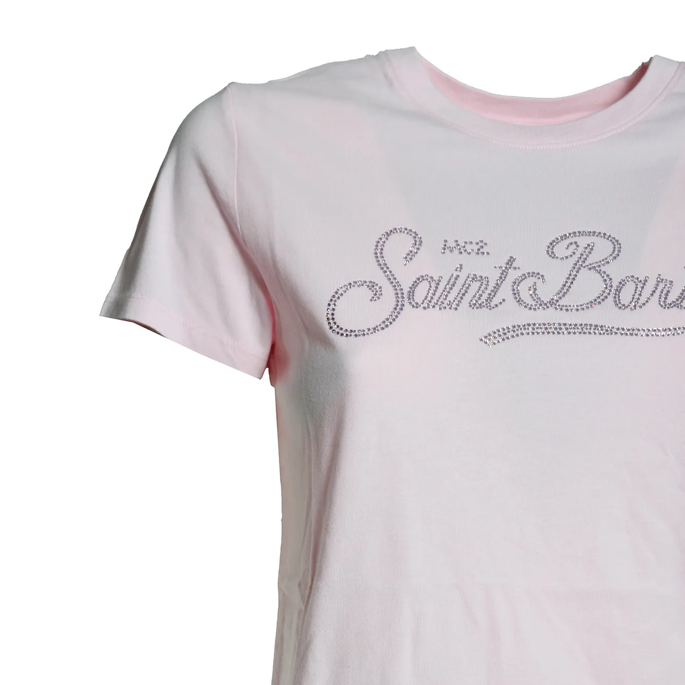 Saint Barth Elly ELLY001 t-shirt rosa cotone strass
