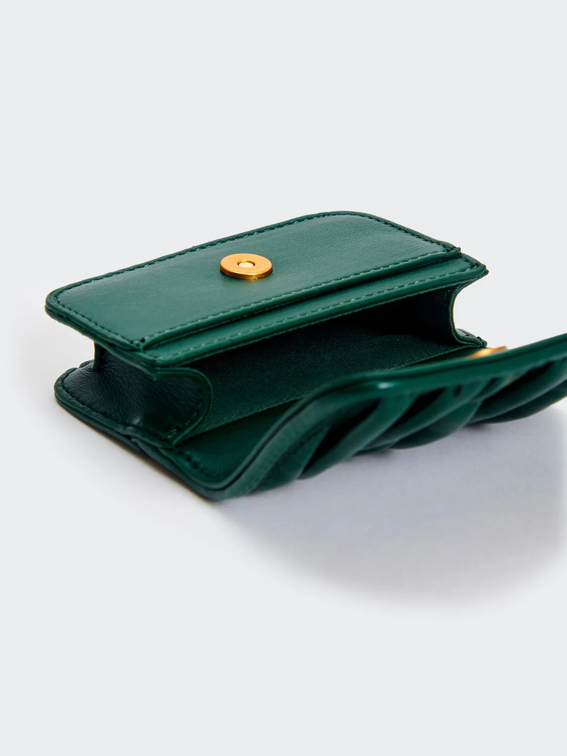 Vicolo XAC0054077ACFOR portafoglio trapuntato verde foresta