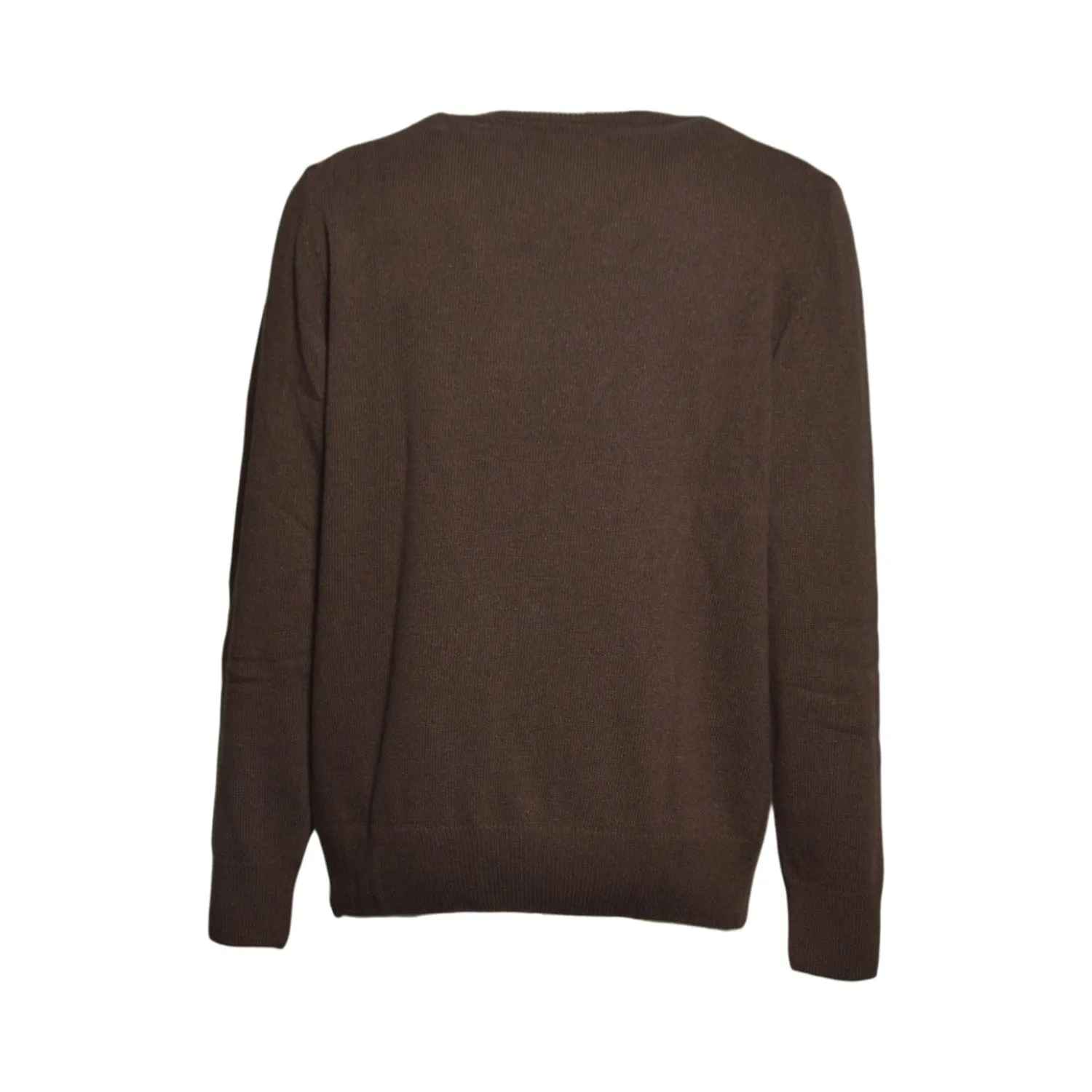 Saint Barth Heron maglione girocollo marrone L misto