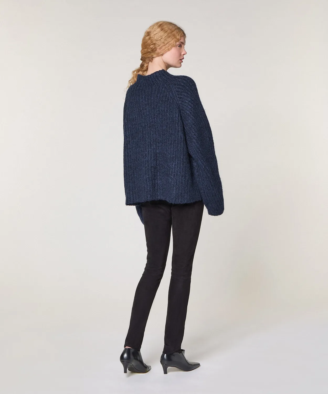 Rodier maglione oversize maglia grossa blu navy