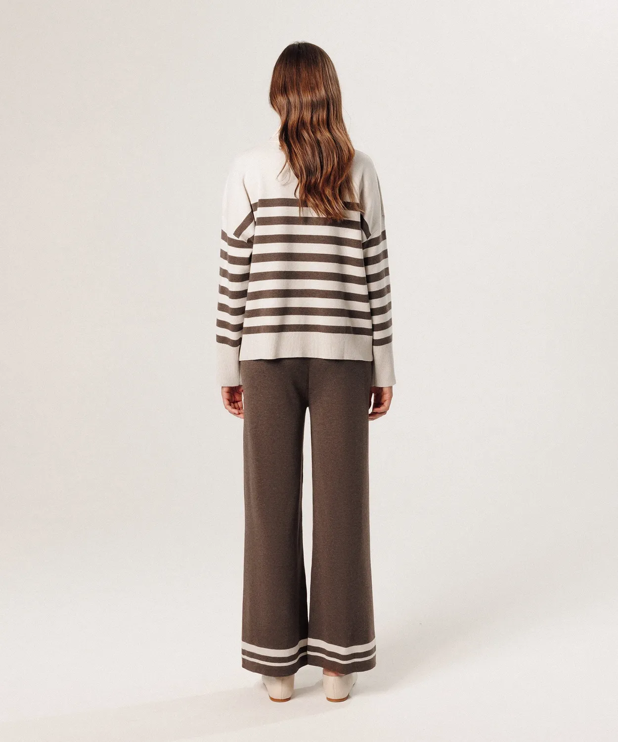 Rodier pantaloni larghi maglia havana brown taglia M