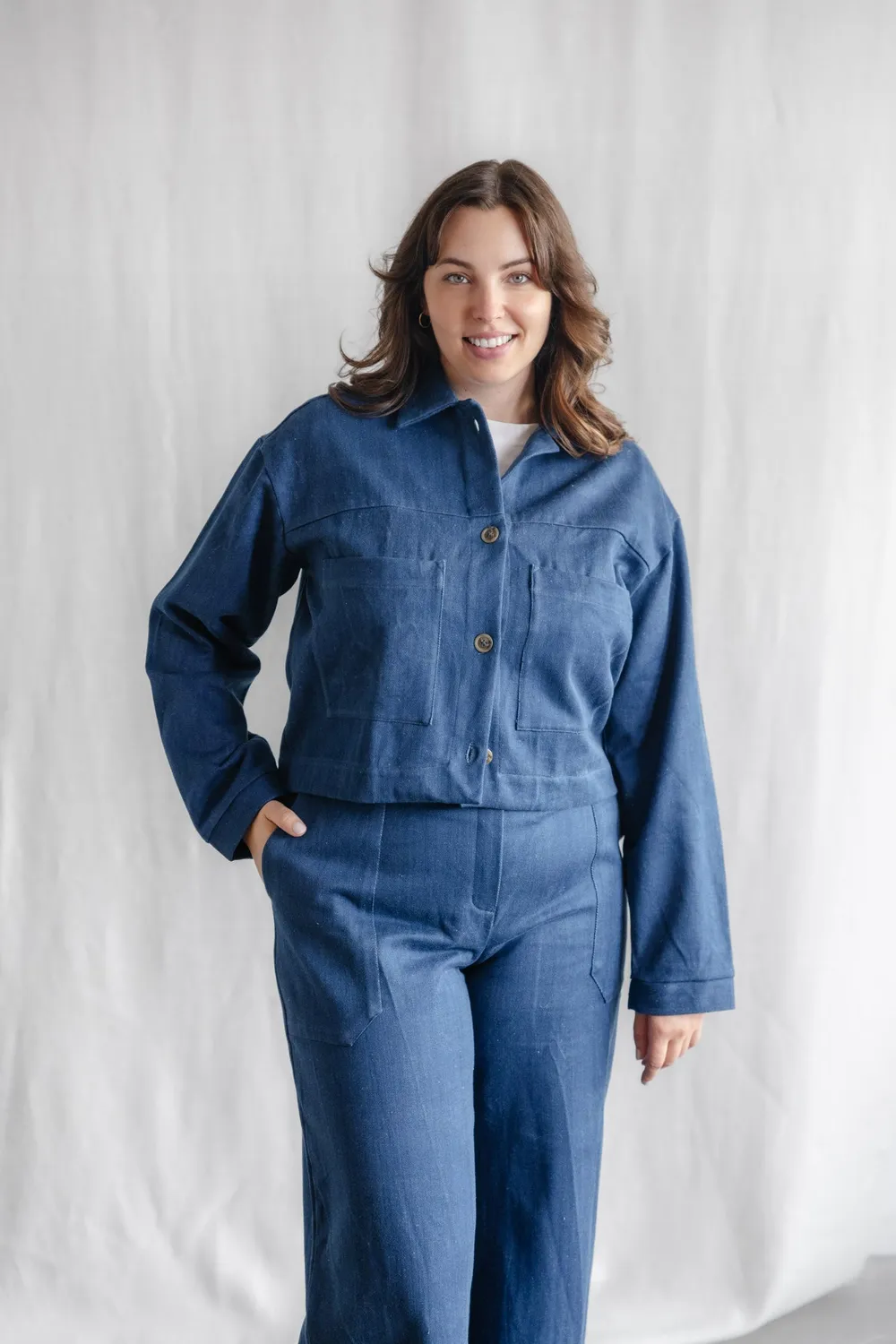 Jyoti Fair Works Mayur Denim giacca corta denim cotone