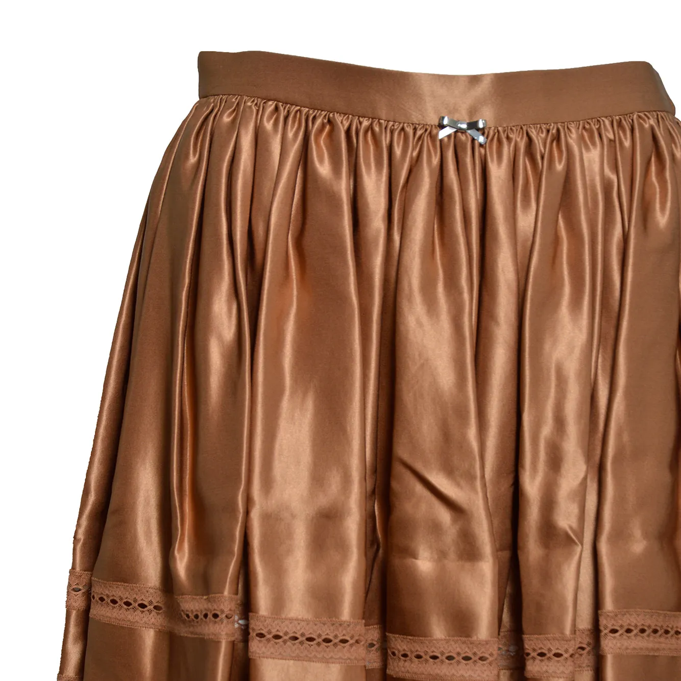 Rabanne 26ACJU223VI0625 gonna bronzo seta