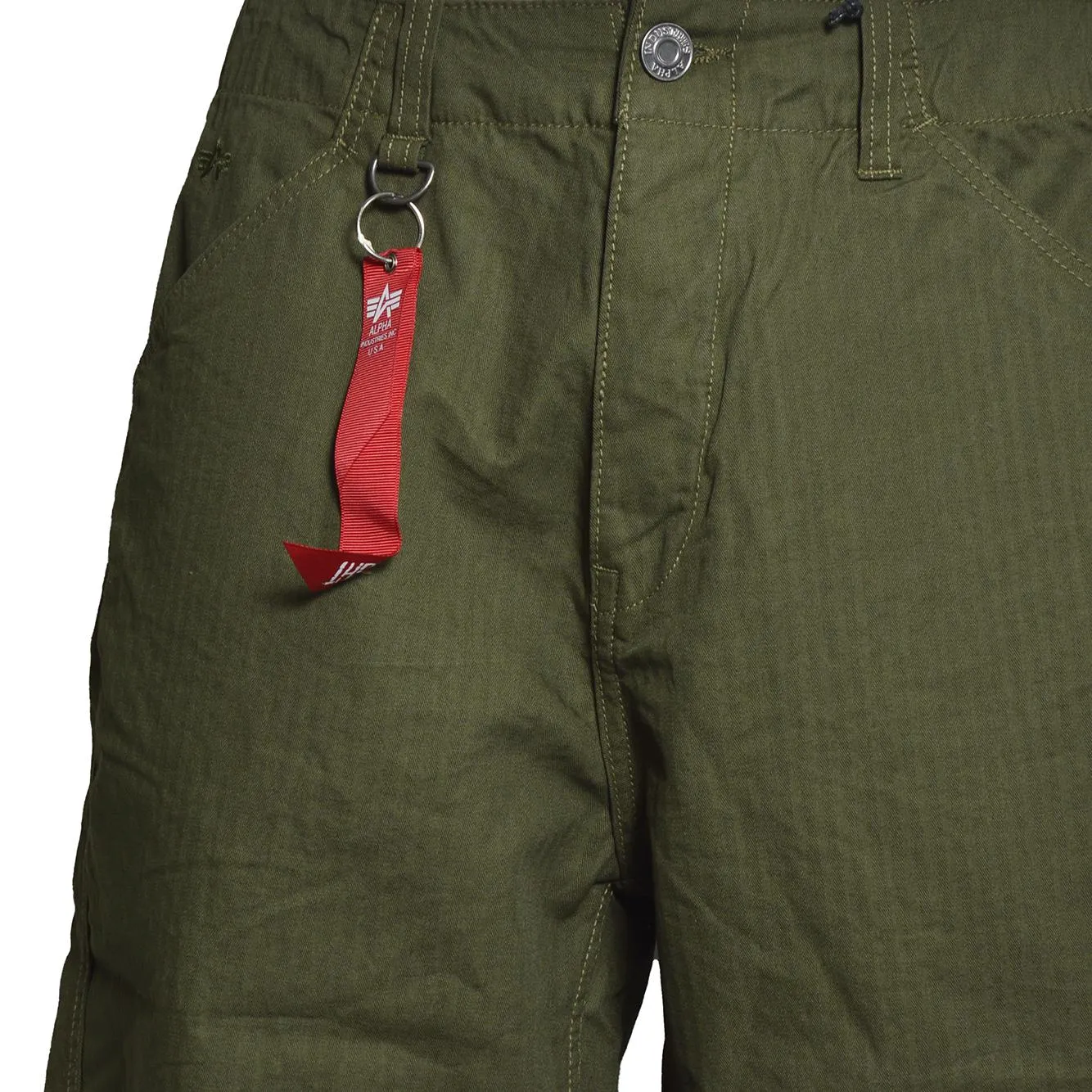 Alpha Industries SS266254 bermuda oliva cotone