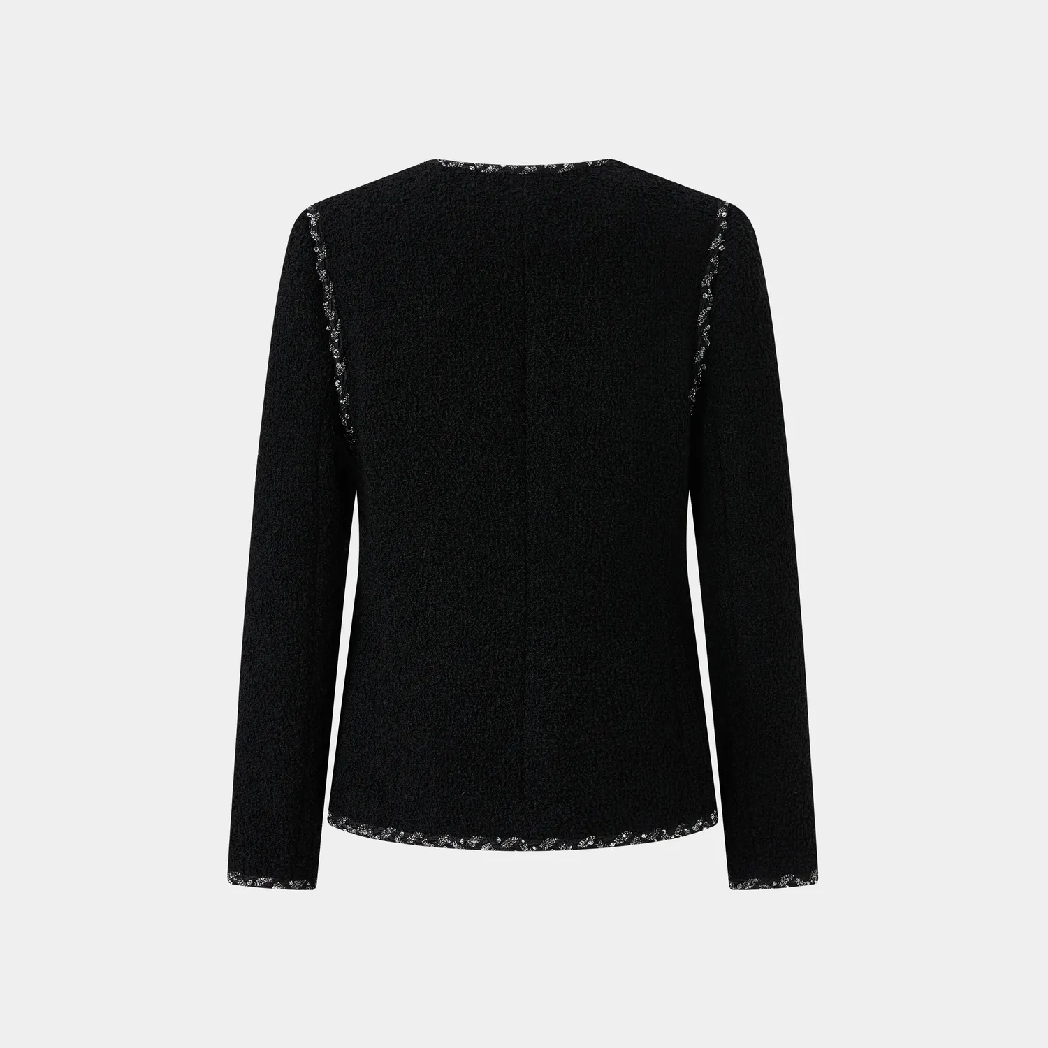 PORTS Timeless Chic giacca tweed nera filo argento