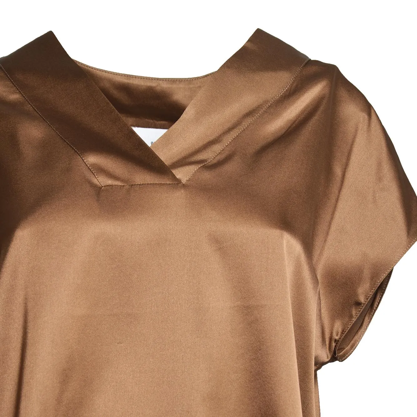 Solotre M1AB0091 t-shirt seta cioccolato taglia 40
