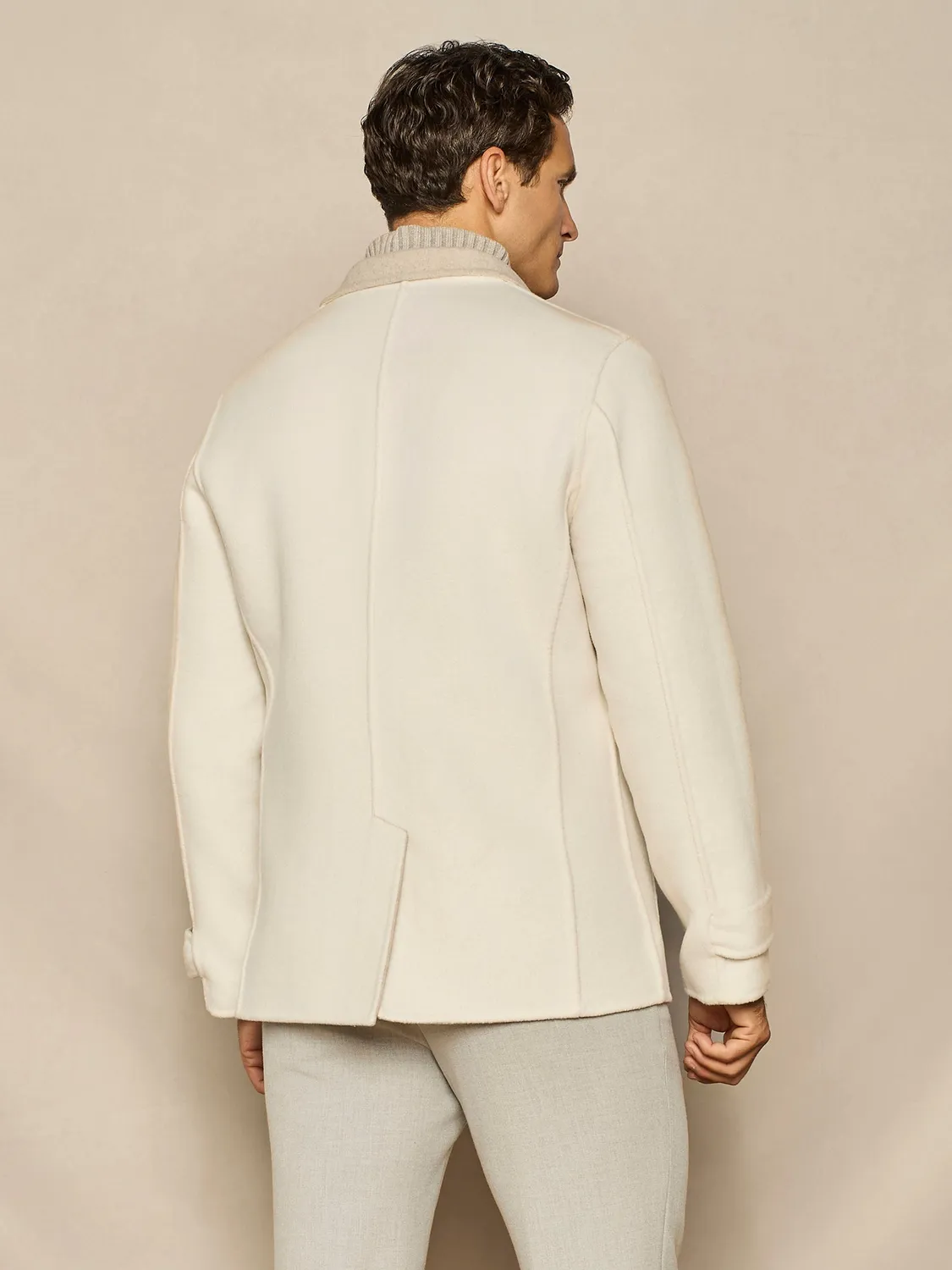 Paul Taylor giacca reversibile beige monopetto 4 bottoni