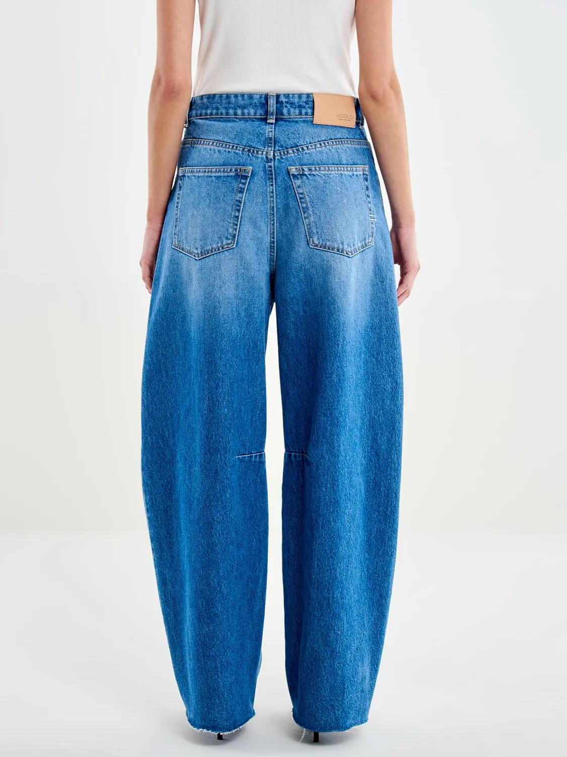 Vicolo Delia Jeans Barrel Blu Taglia S