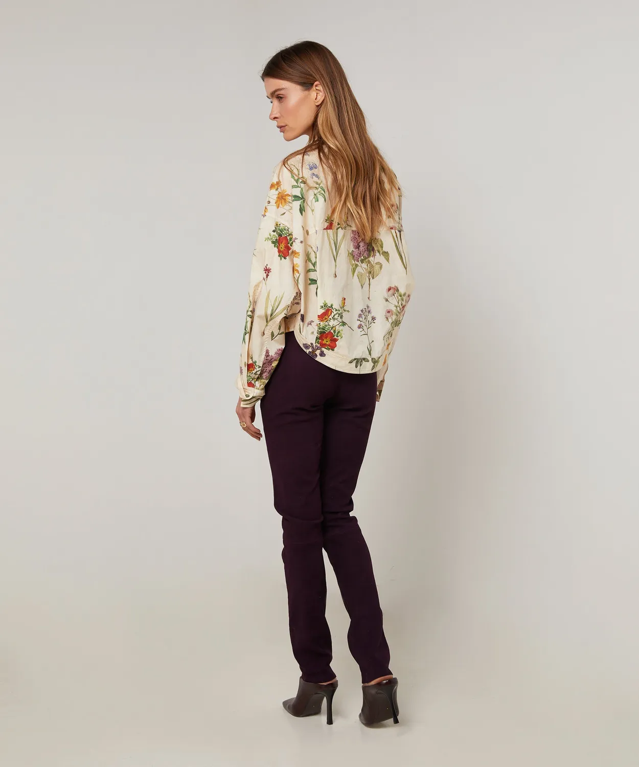 Rodier Leggings in pelle agnello viola scuro