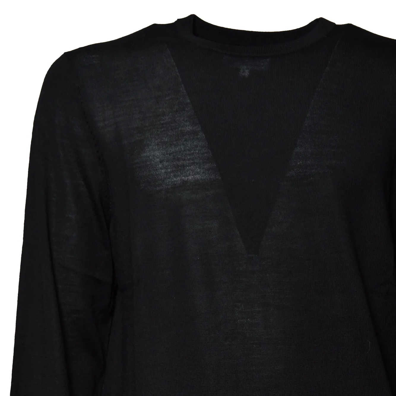 Saint Barth REGE013 maglione merino nero girocollo