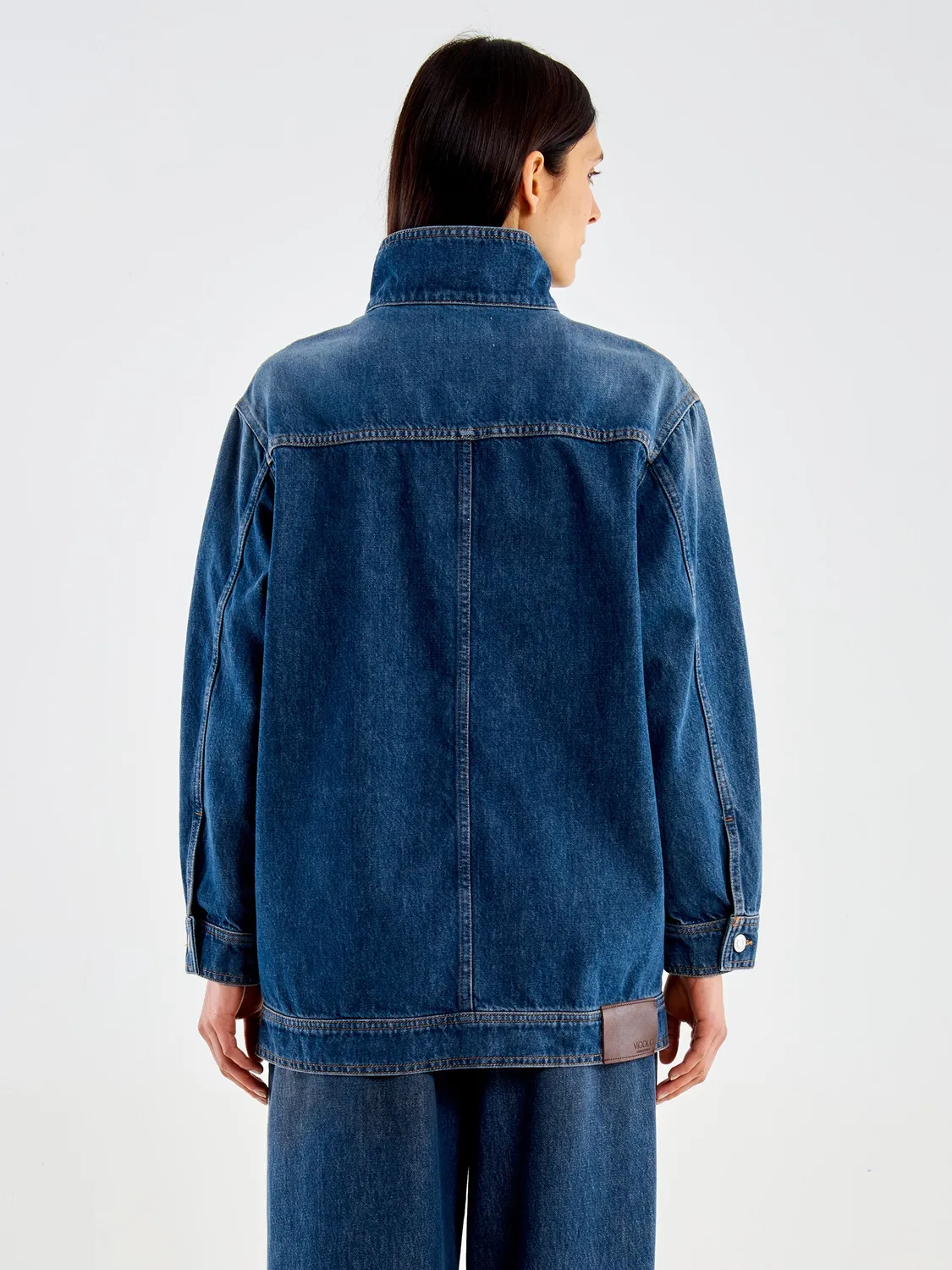 Vicolo Taglio Obliquo giacca denim blu