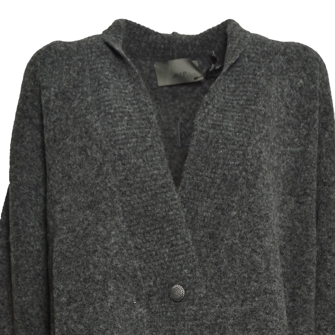 Akep CAKD15102 cardigan antracite ricamato donna