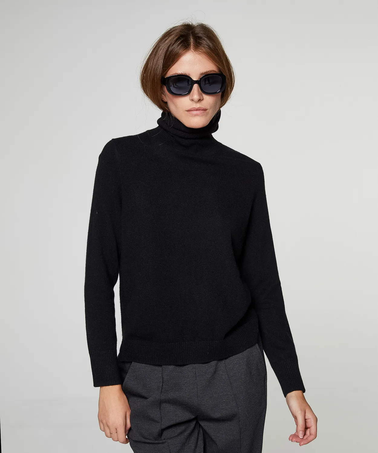 Rodier maglione dolcevita donna cachemire nero