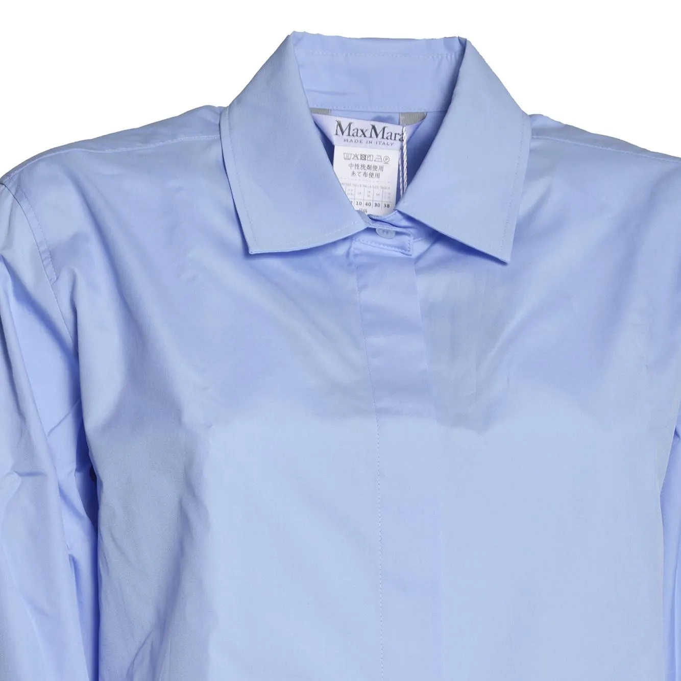 Max Mara Maroso camicia azzurra 100% cotone