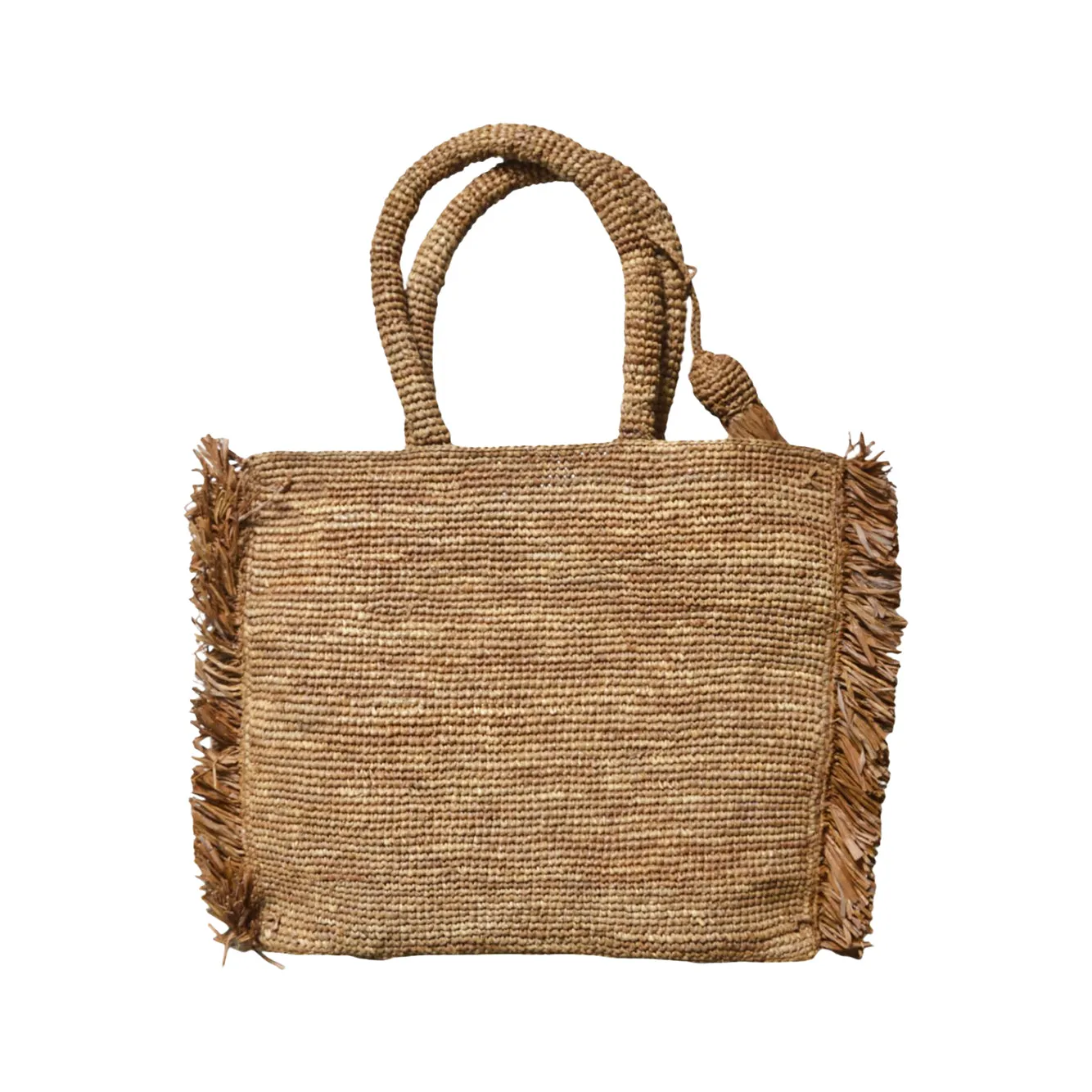 Saint Barth COL0026 shopping bag marrone rafia