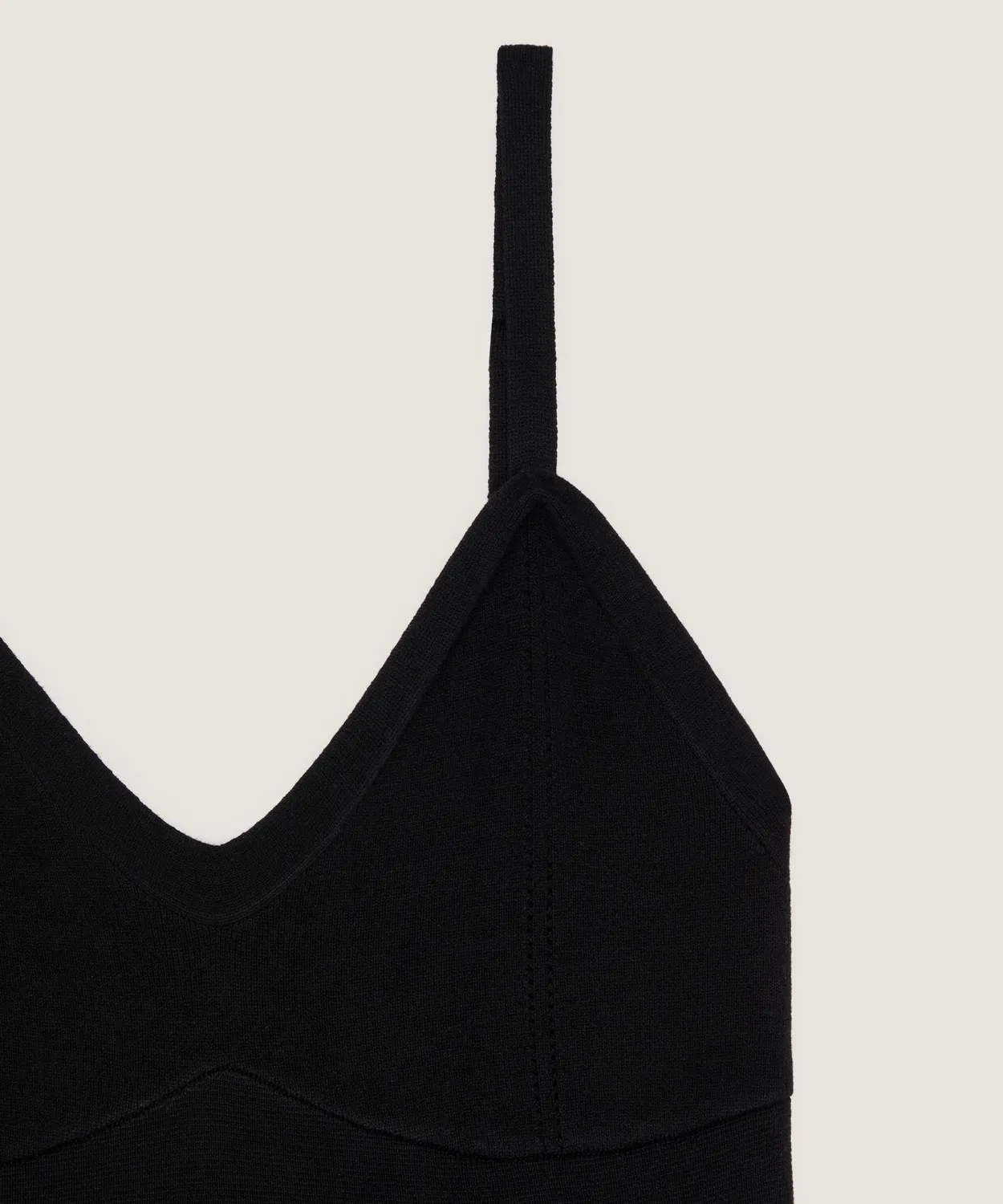 Rodier abito lungo maglia nero scollo a V