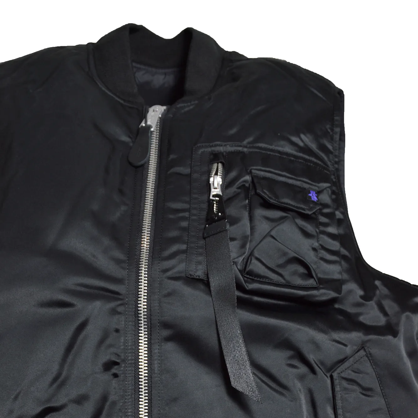 Alpha Industries SS758102 gilet bomber uomo nero MA-1 Base