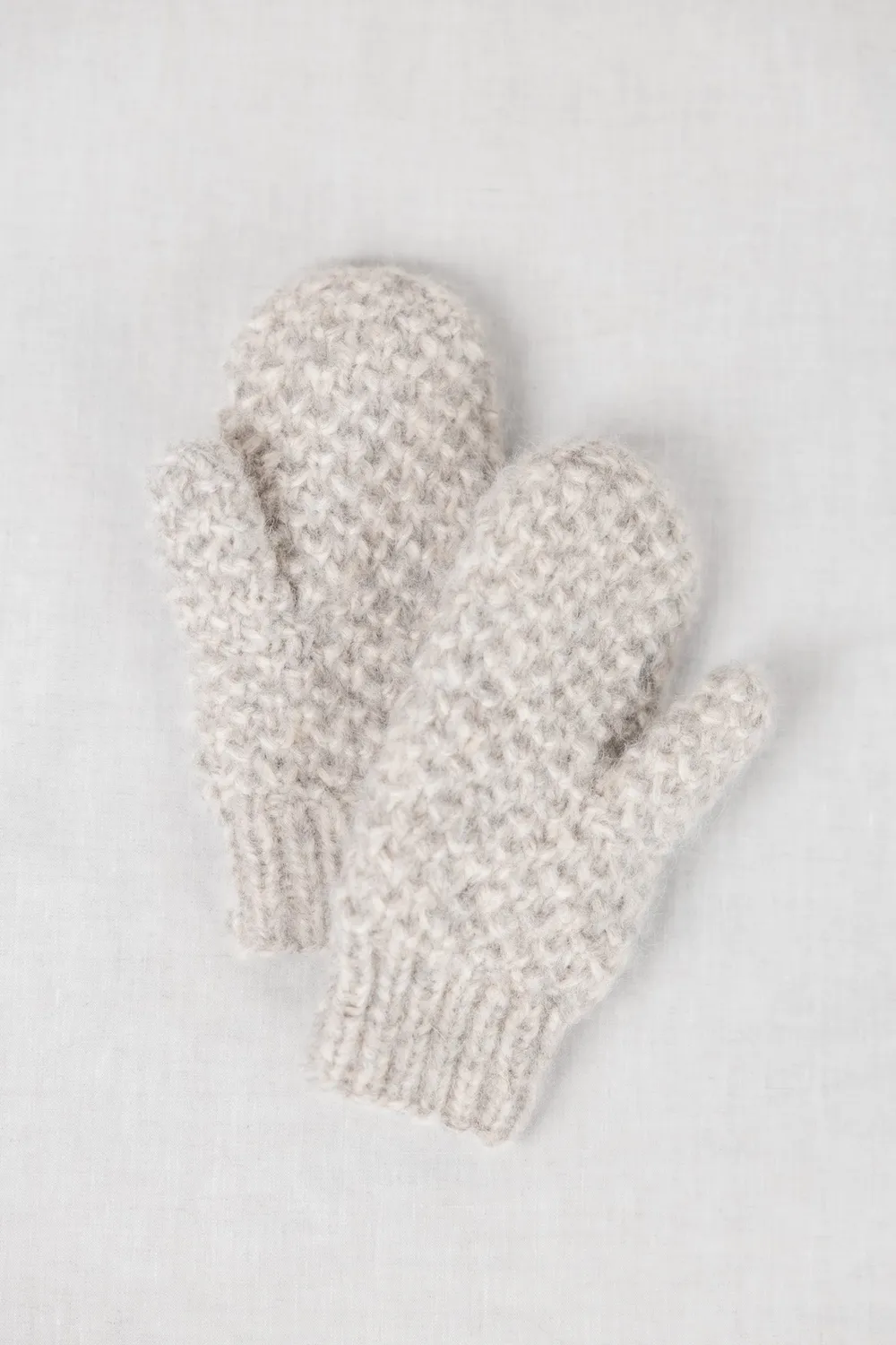 Jyoti Casma guanti grigio chiaro in baby alpaca