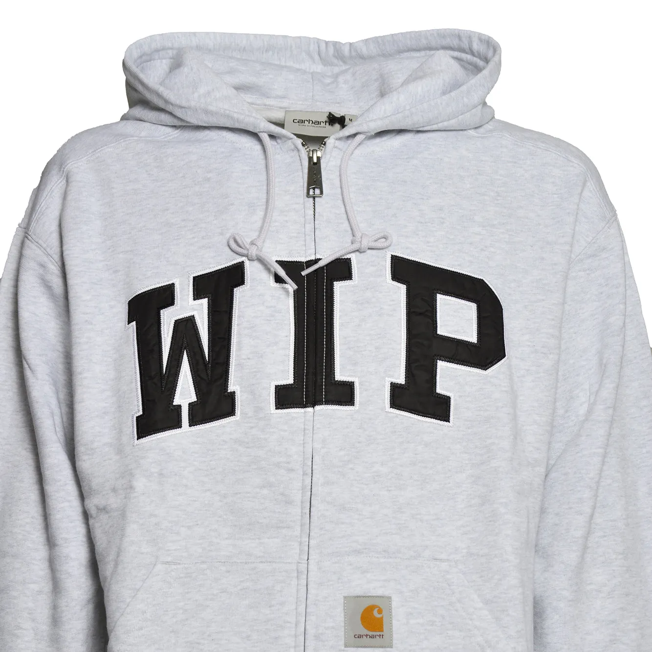 Carhartt Wip I034691 felpa uomo antracite zip cotone