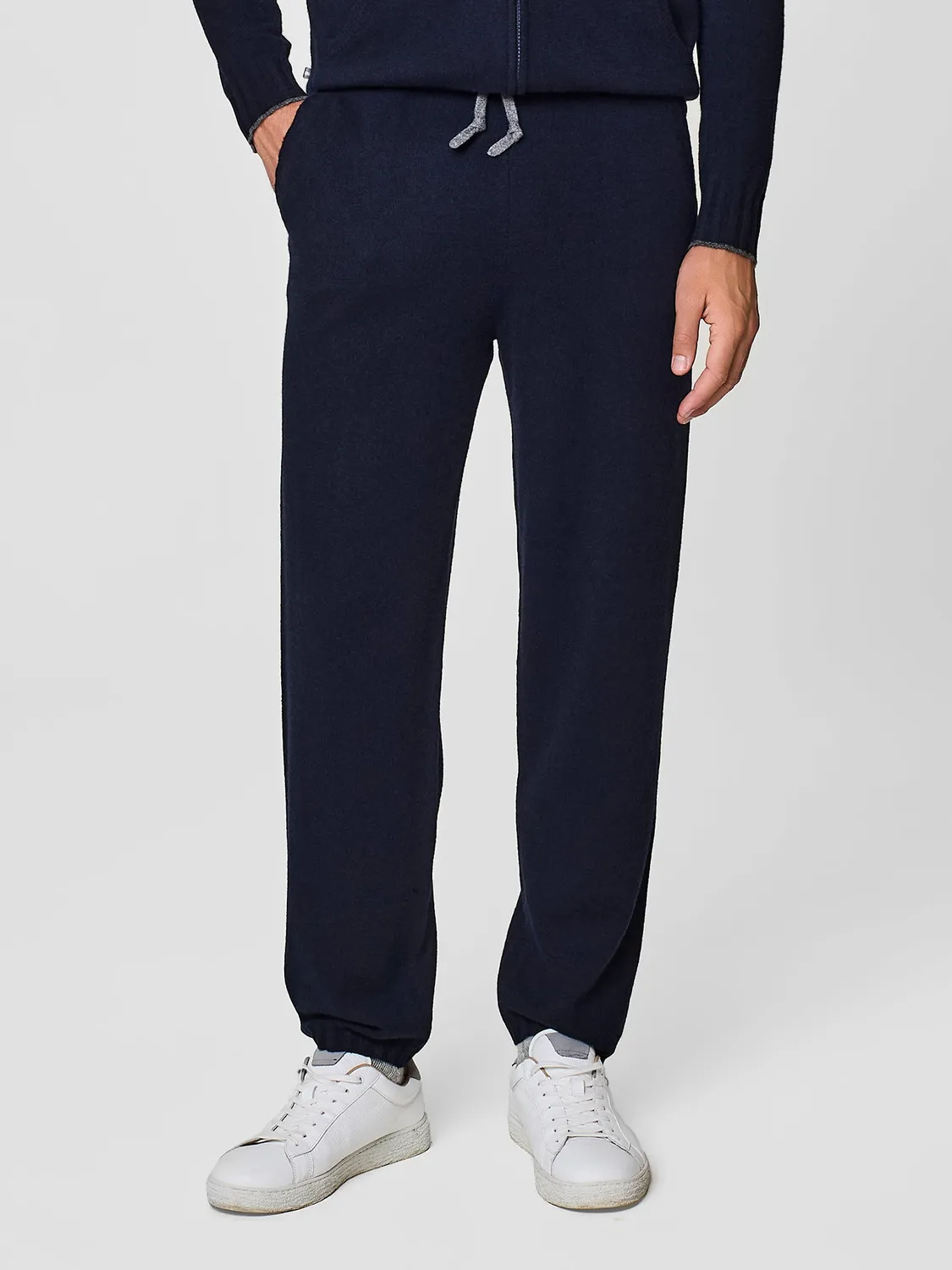 Paul Taylor jogger cashmere blu puro 12 gauge