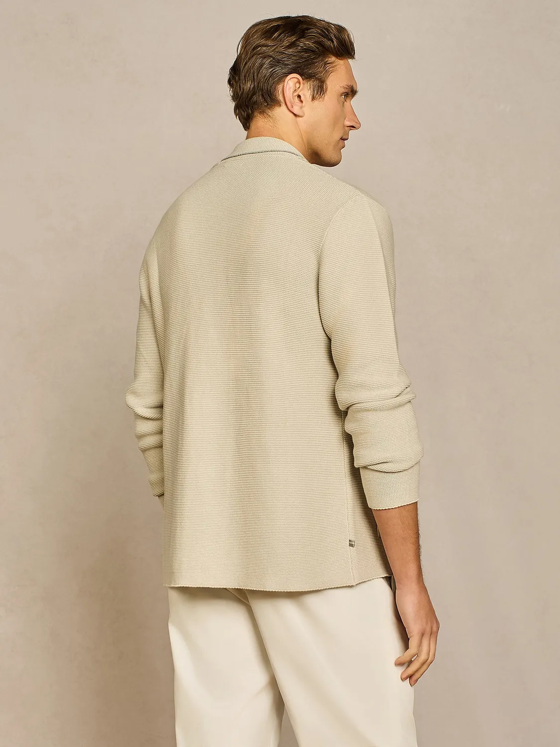 Paul Taylor giacca maglia punto lino cotone burro