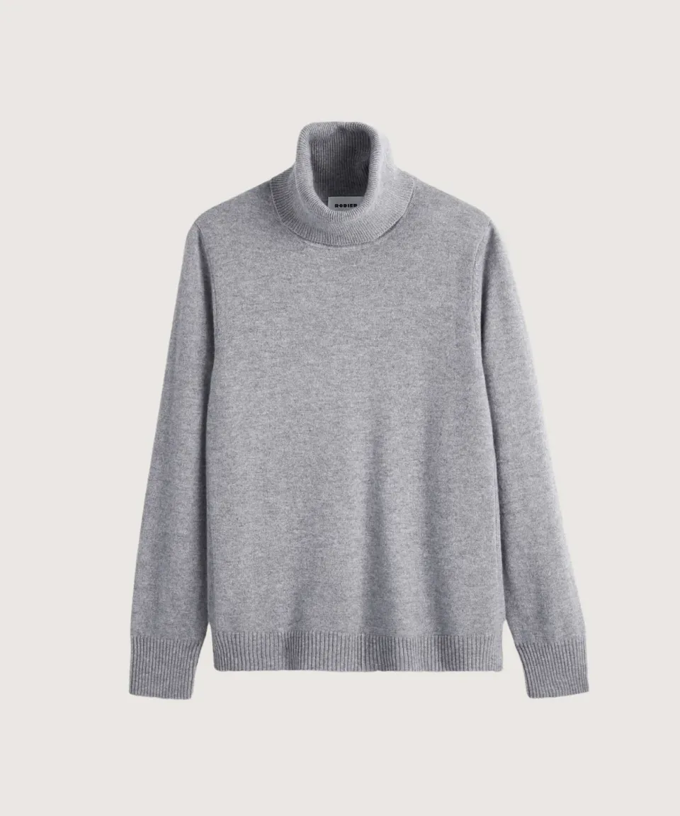 Rodier Maglione dolcevita cashmere grigio