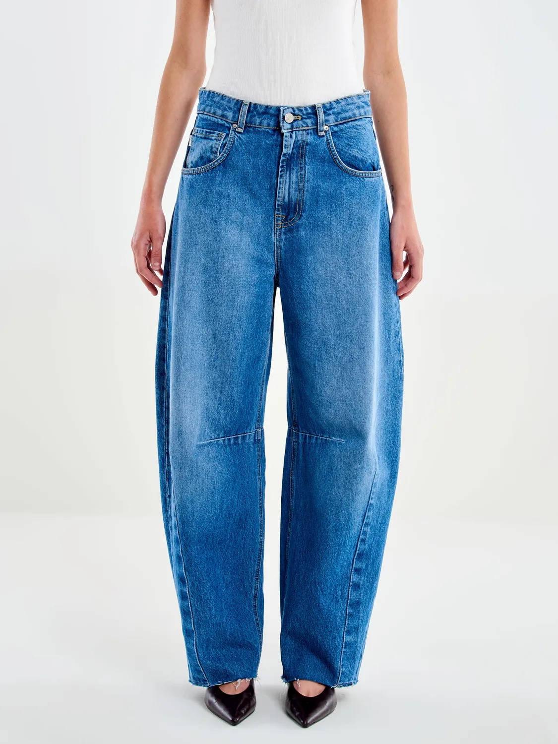 Vicolo Delia Jeans Barrel Blu Taglia S