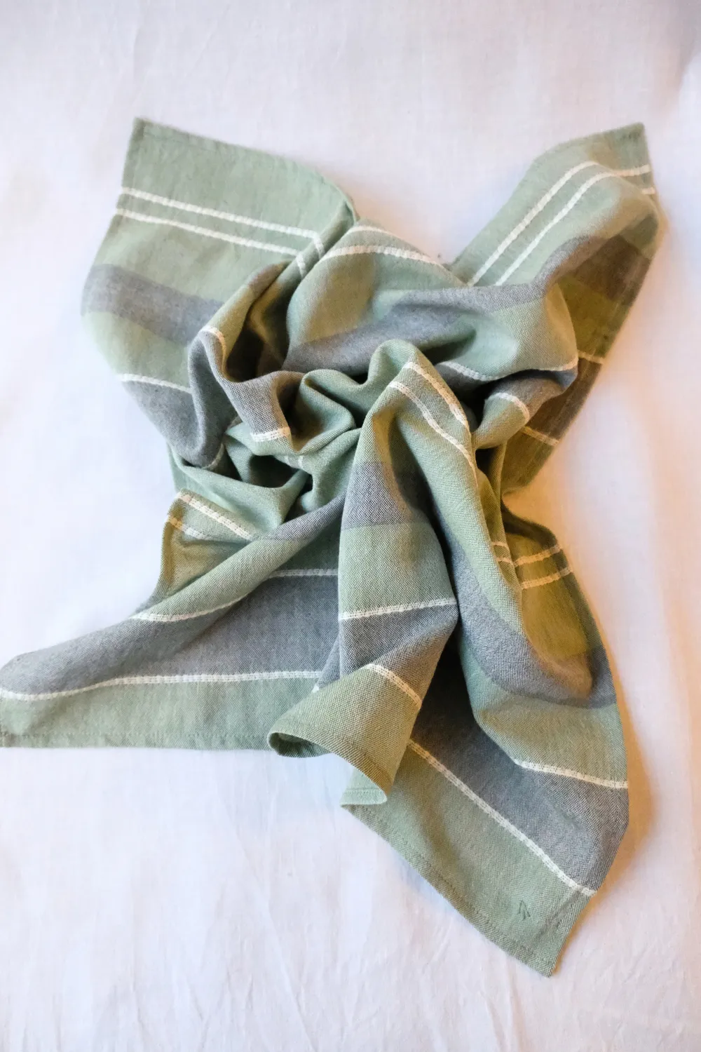 Jyoti Dupatti bandana sciarpa cotone blu verde