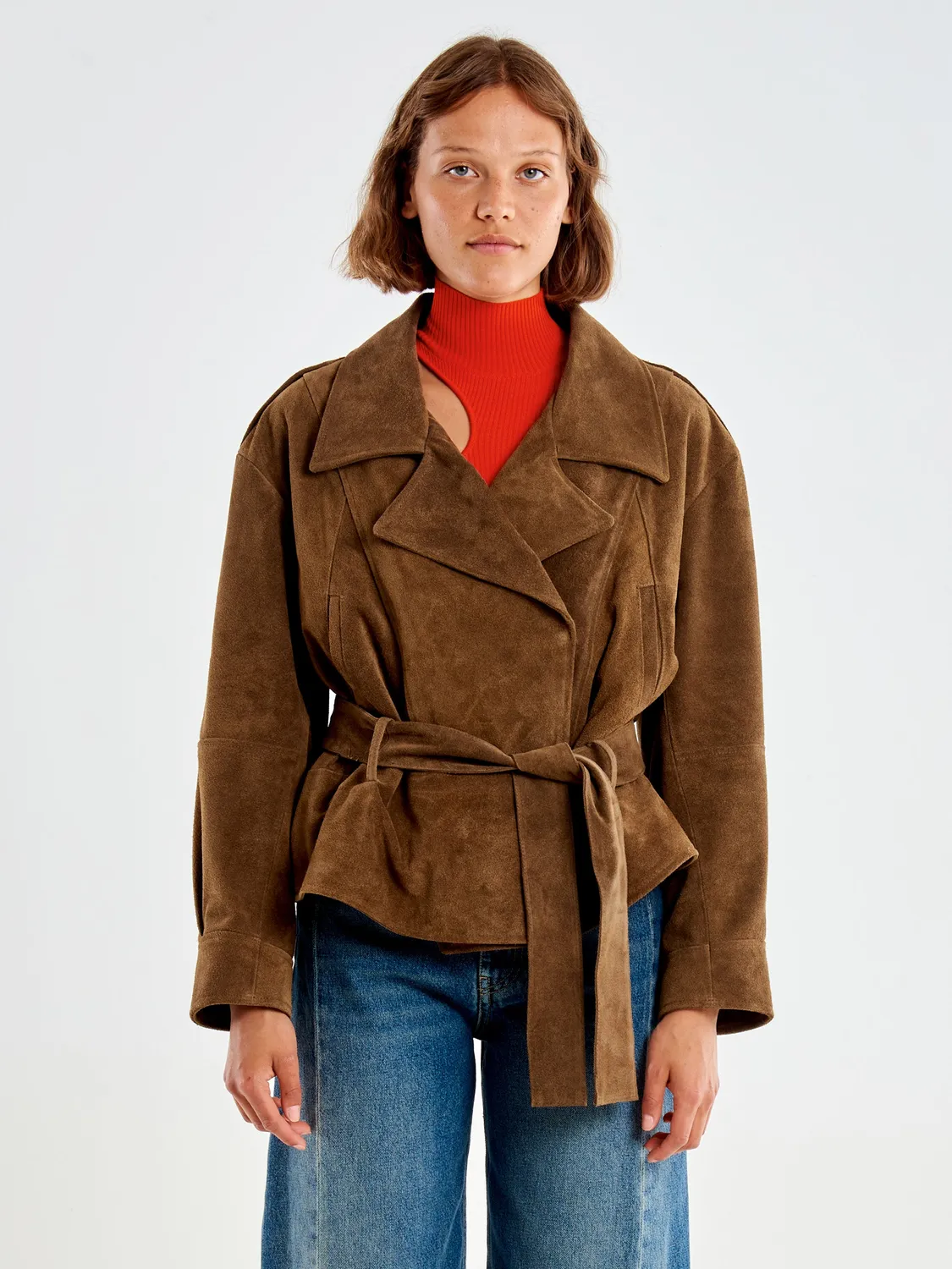 VICOLO Giacca Crosta Cintura giacca taupe XS-XL