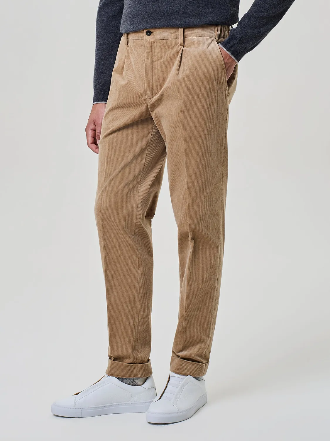 Paul Taylor pantalone velluto cammello millerighe cotone