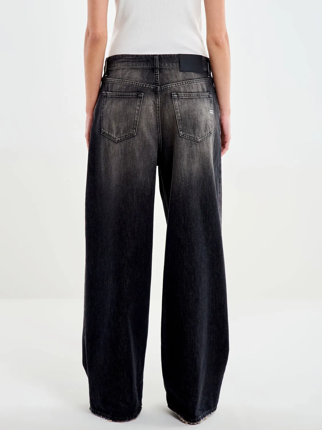 Vicolo Zaid Dirty jeans wide leg neri