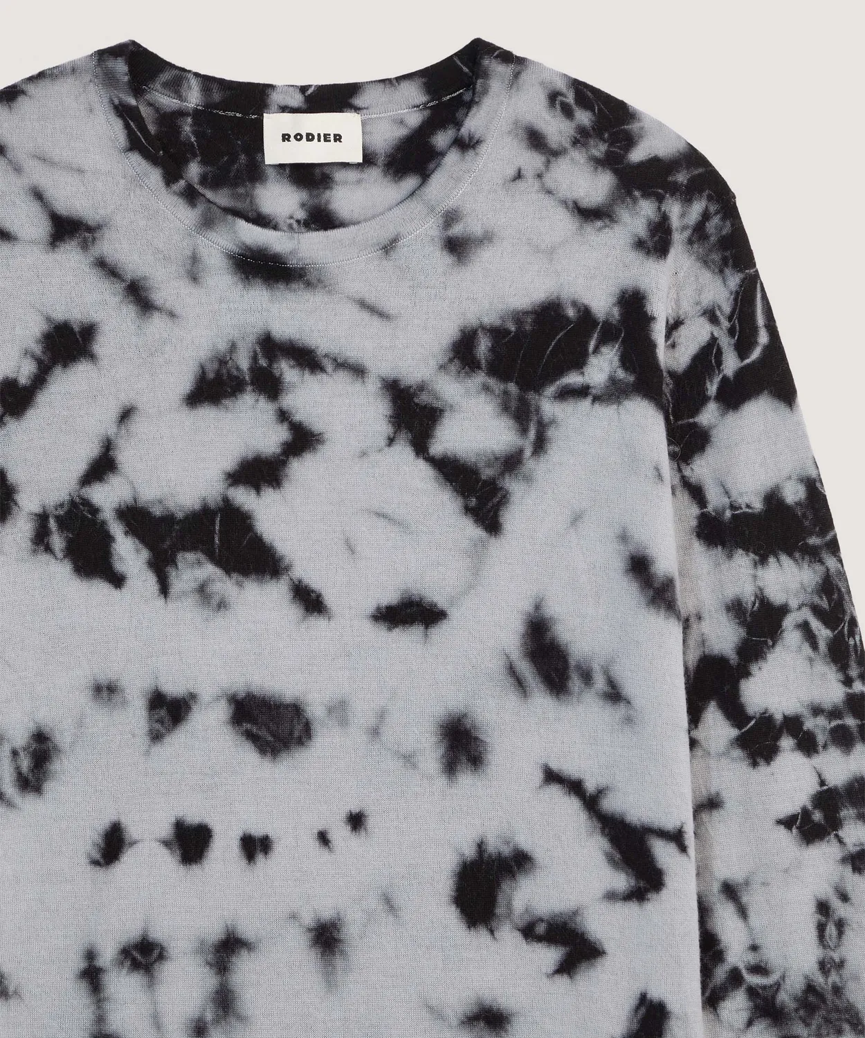 Rodier Maglione Tie Dye Lana Cashmere Grigio Donna