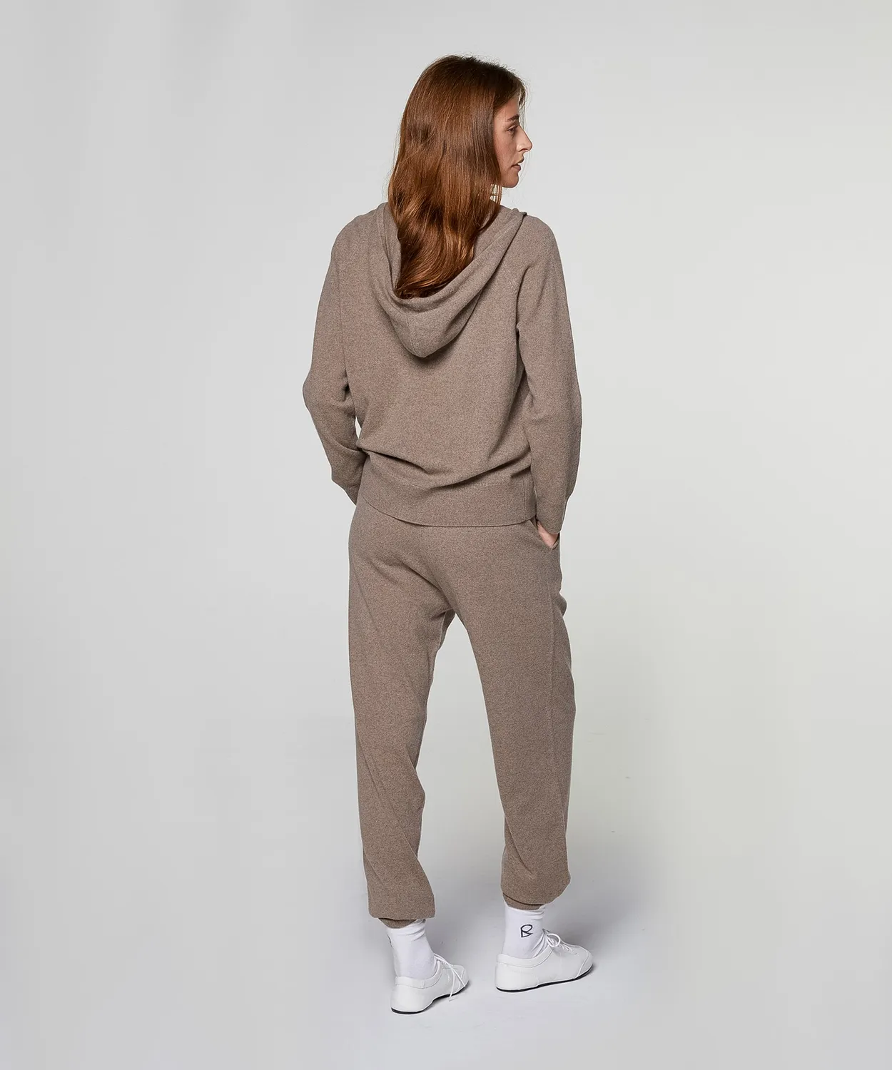 Rodier giacca cashmere cappuccio talpa donna zip