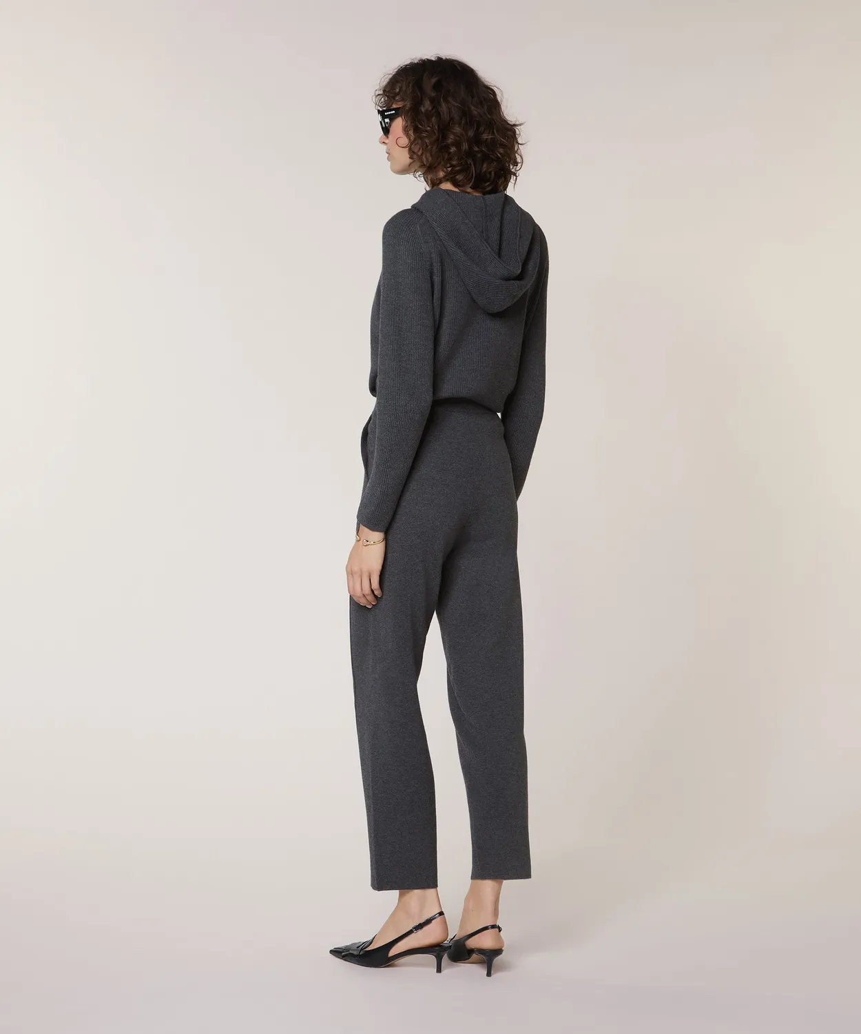 Rodier Pantaloni a sigaretta maglia Milano grigio scuro