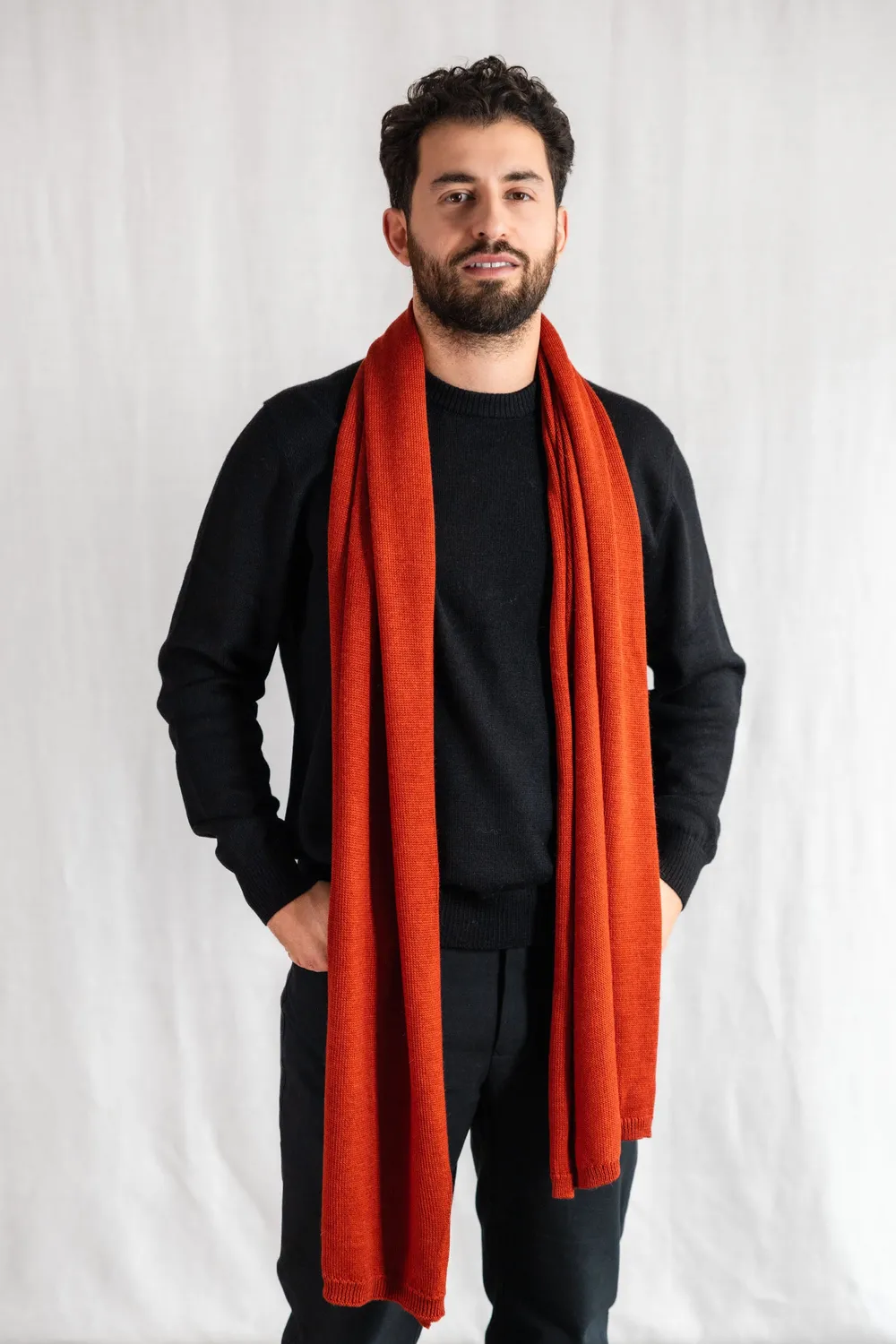 Jyoti Paracas sciarpa baby alpaca rosso