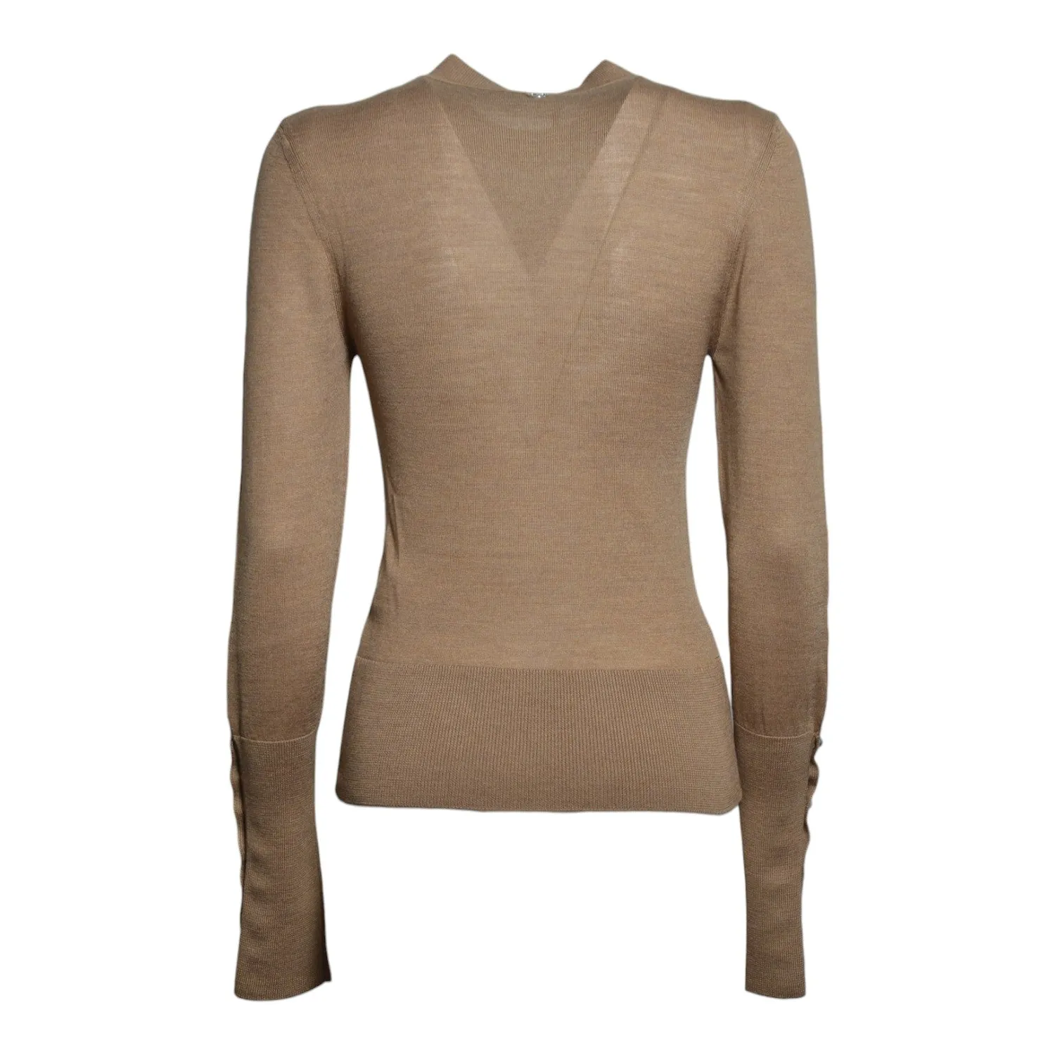 Rabanne 26AMPU095ML0624P830 cardigan cammello lana