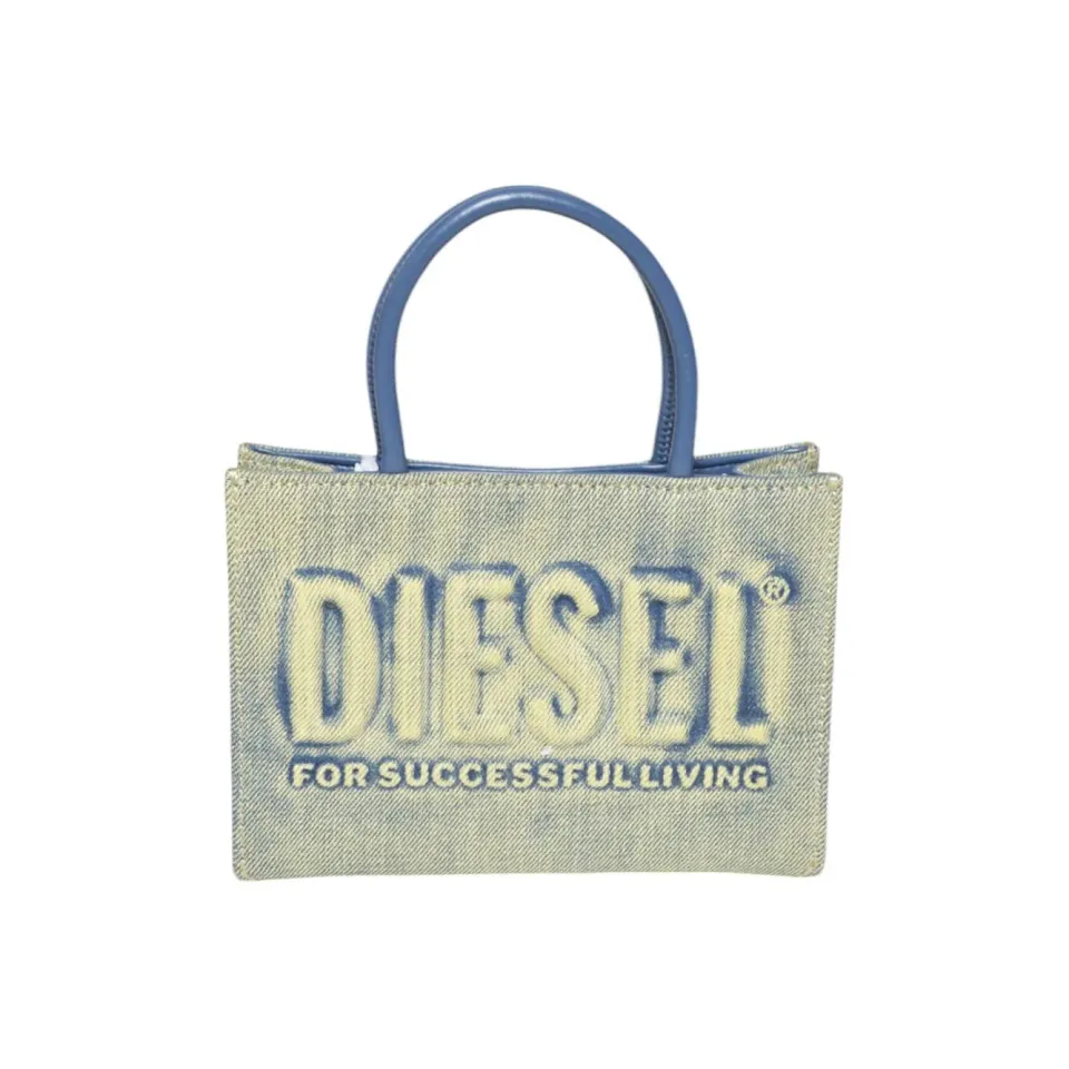 Diesel Junior J02529 P5499 shopper mini denim blu cotone