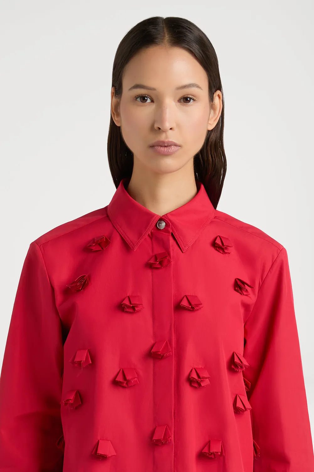 Ports 1961 PW125HLS11 camicia rossa paper cut fantasia