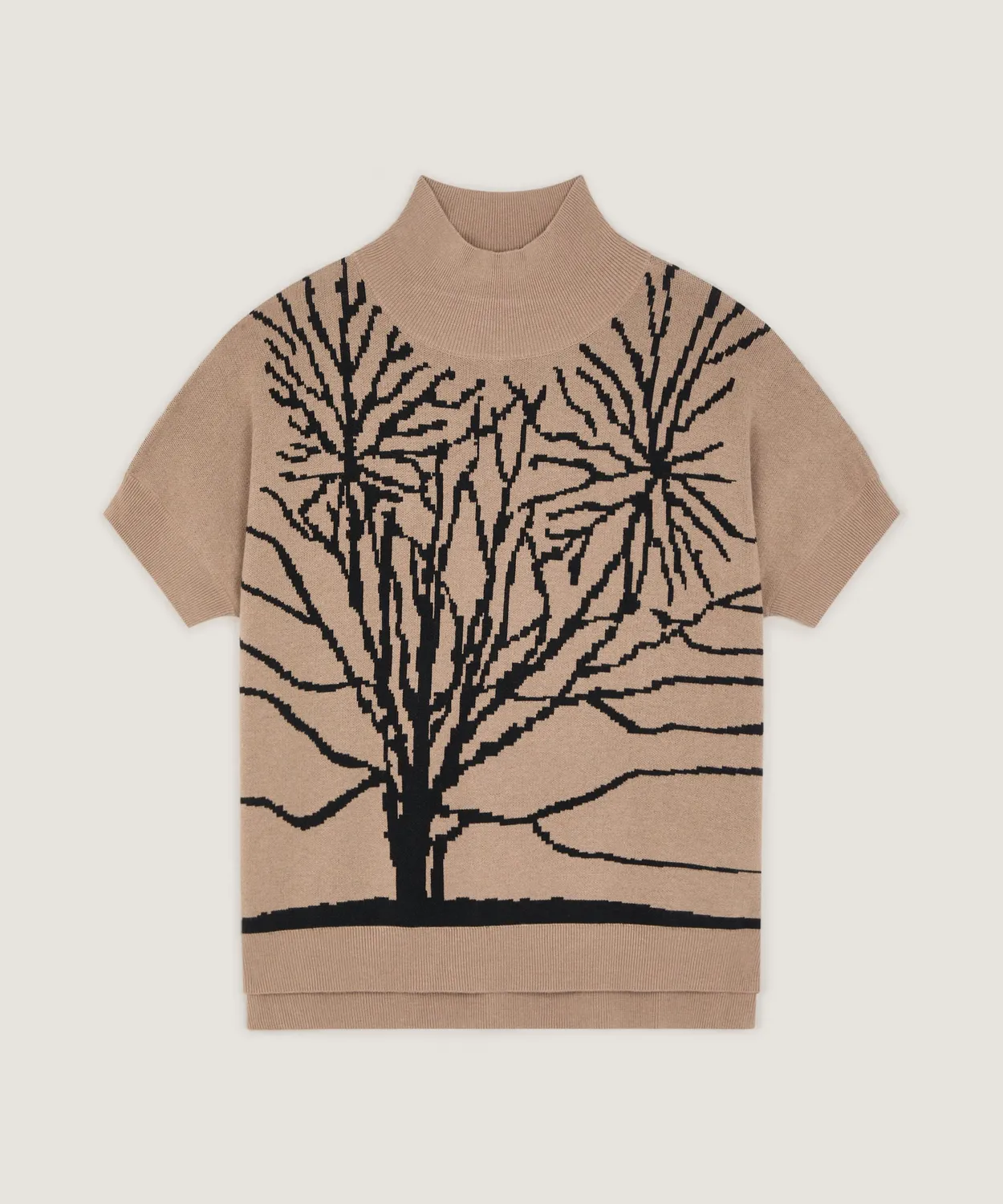 Rodier Maglione Jacquard Collo Alto Moka S-XL