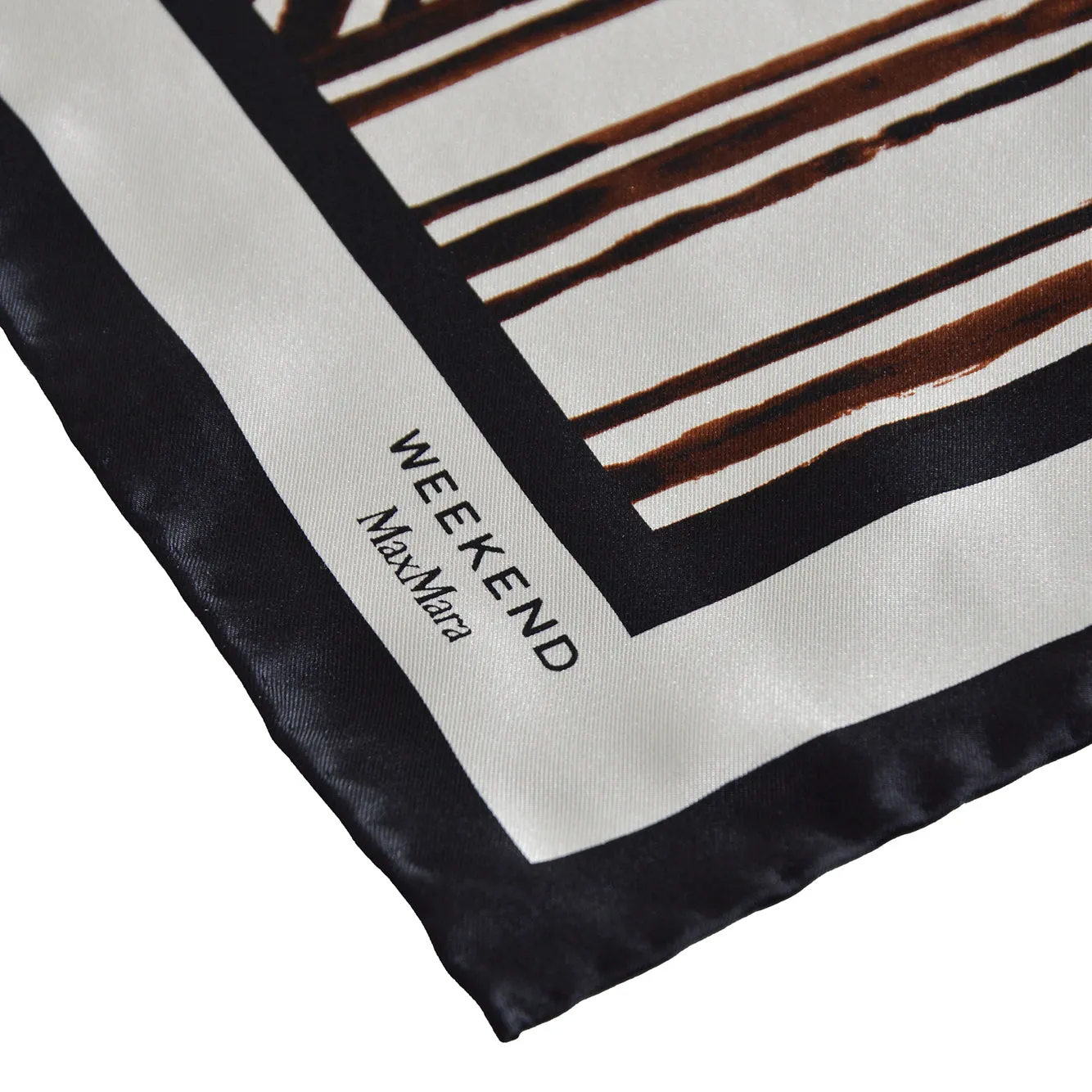 MaxMara Weekend Siam foulard seta beige marrone