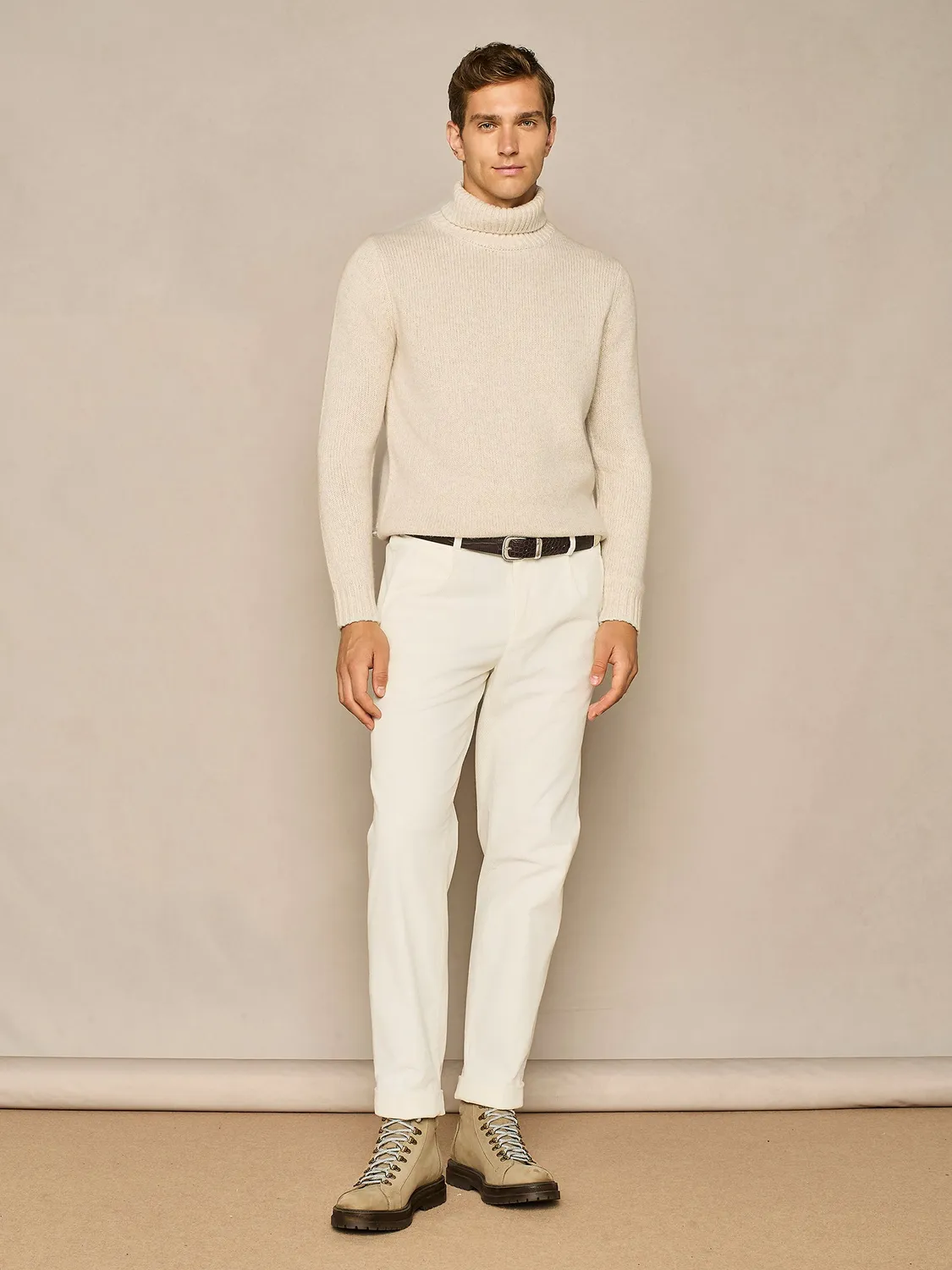 Paul Taylor dolcevita mouliné lana beige finezza 5