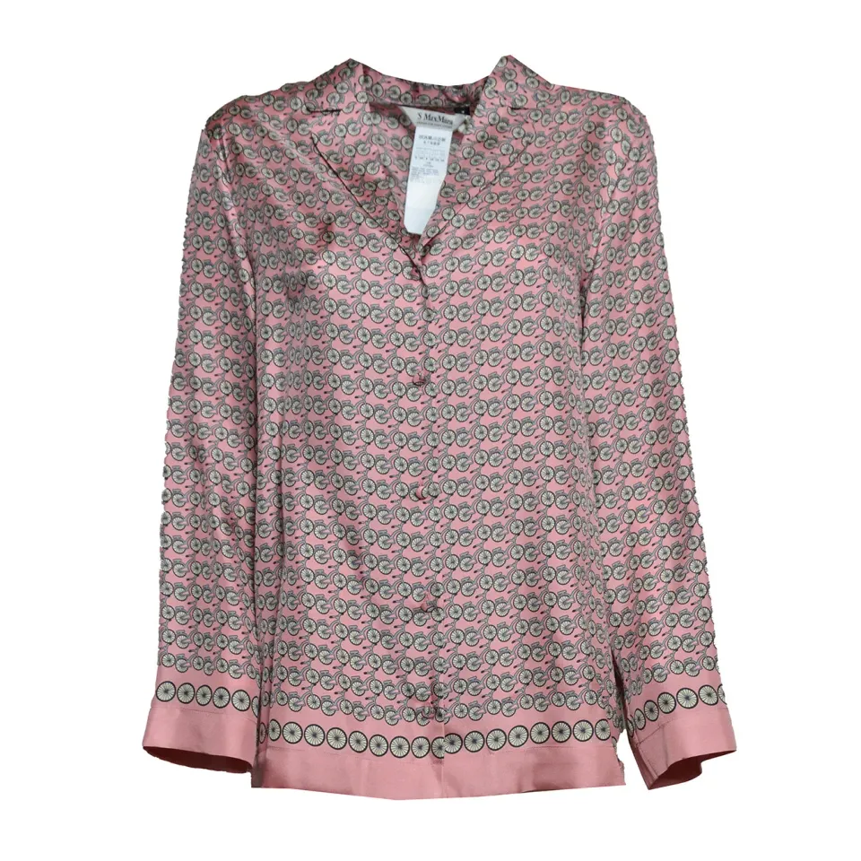 Max Mara Timeless Mambo camicia seta rosa cipria