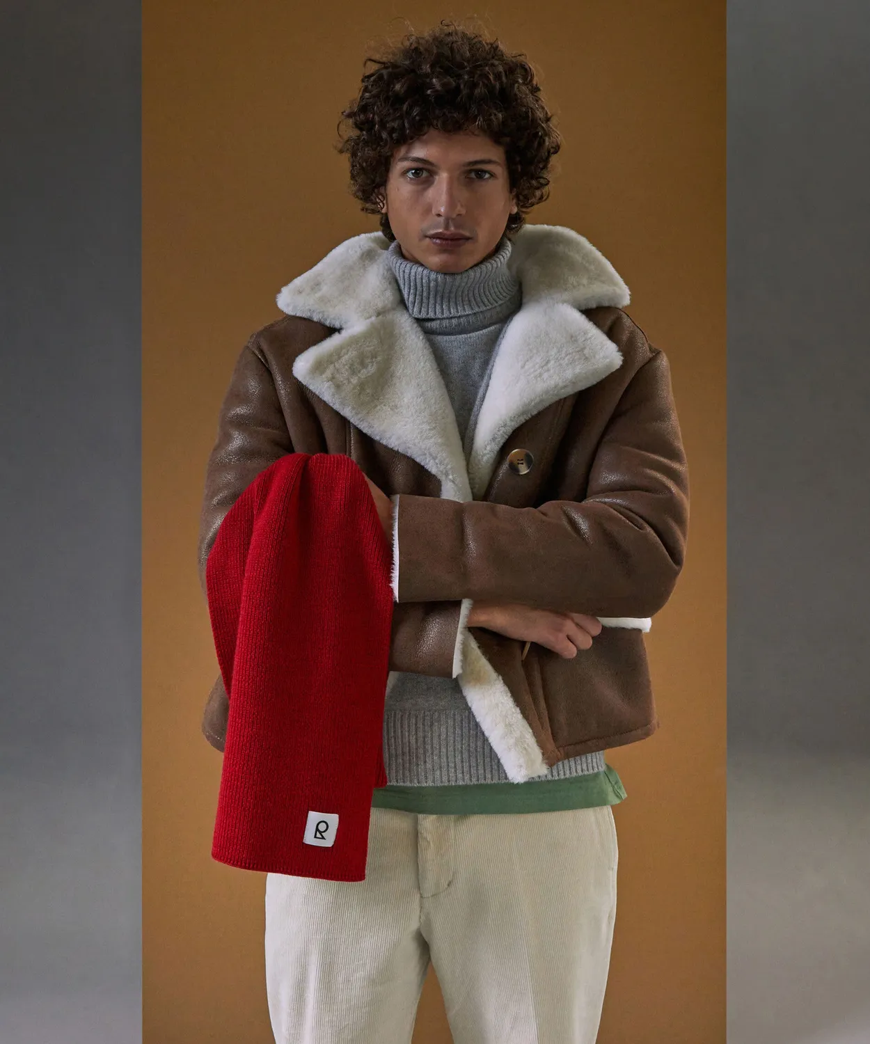 Rodier Sciarpa Lana Merino Rosso Vermiglio