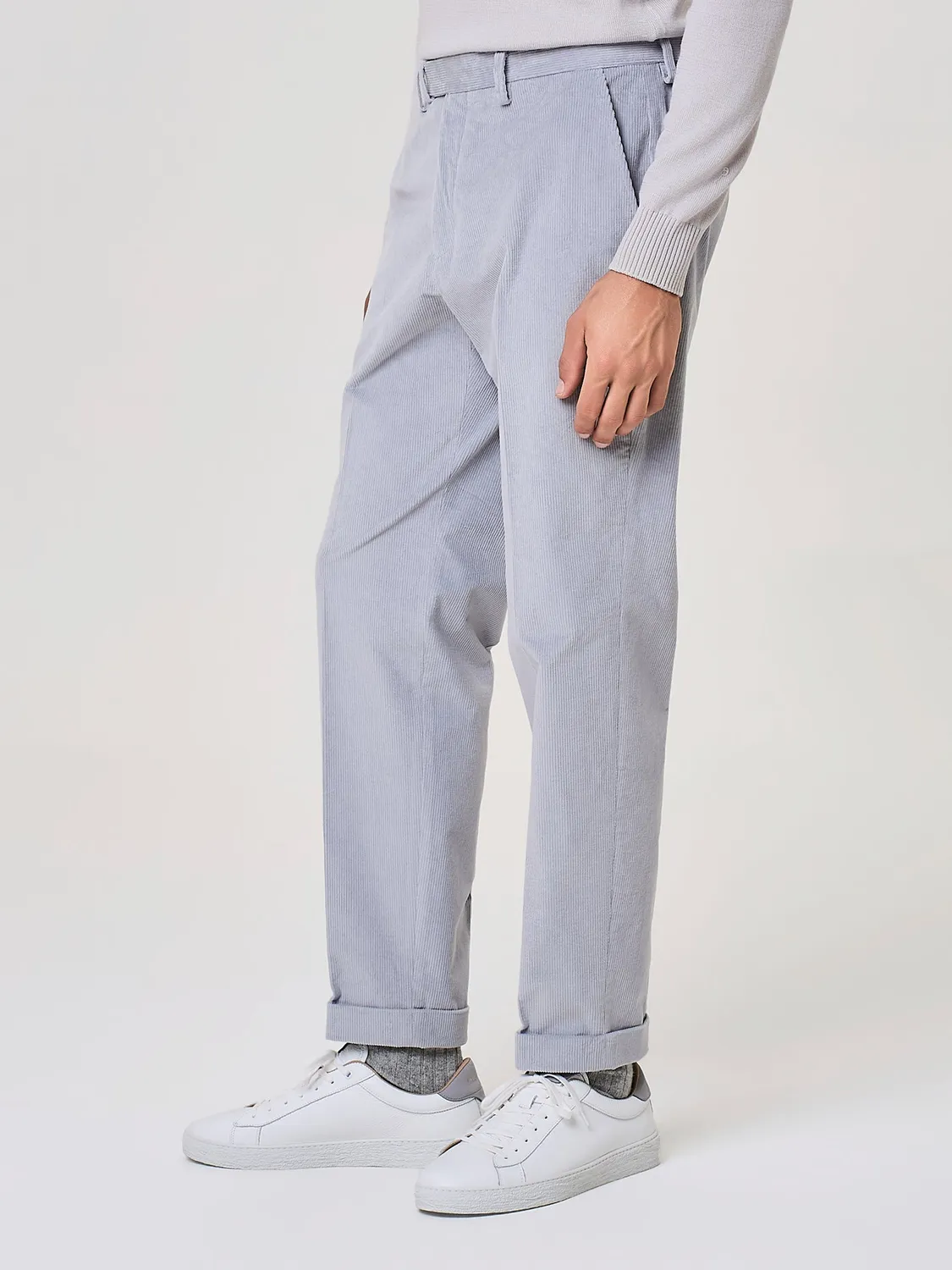 Paul Taylor Sartoriale millerighe pantalone sky