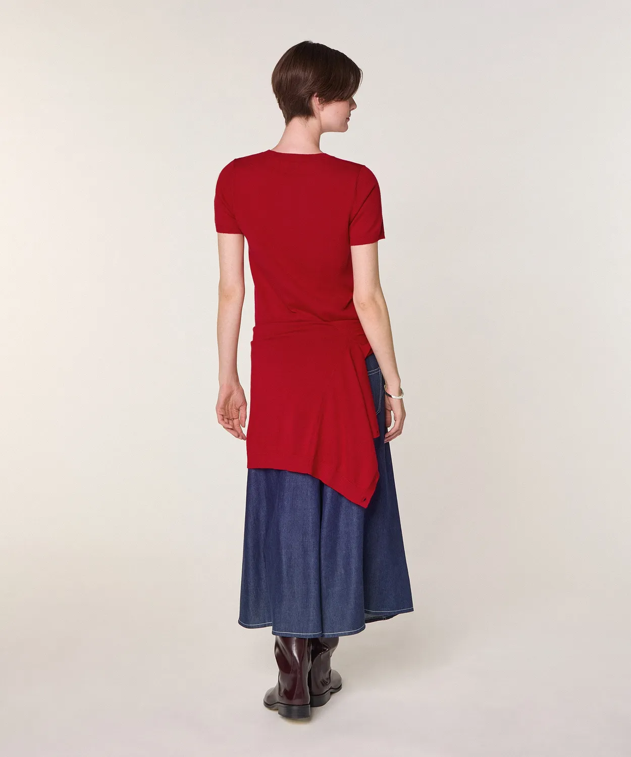 Rodier Twin Set in Lana Merino Rosso