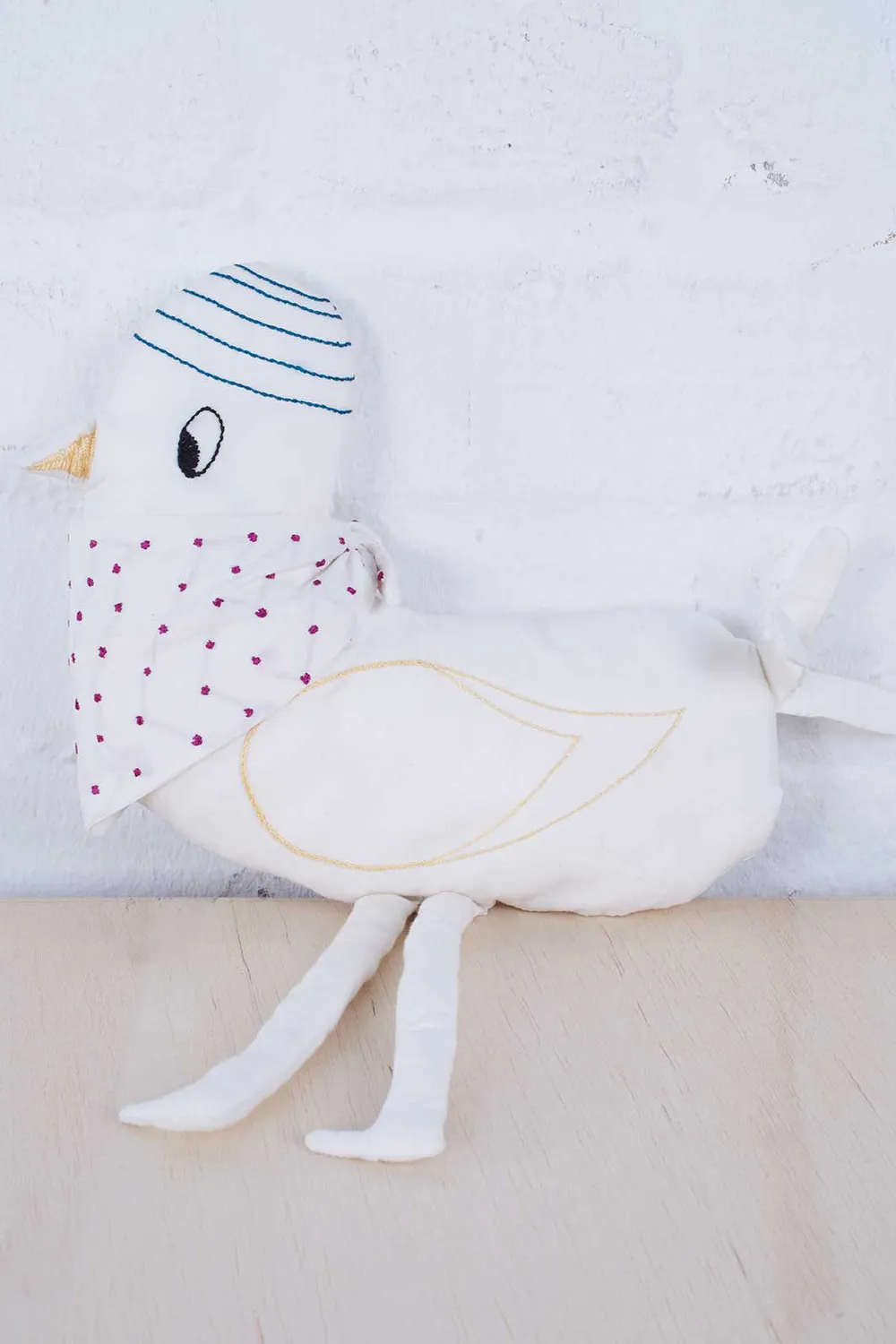 Jyoti Erna peluche papera bianca in cotone