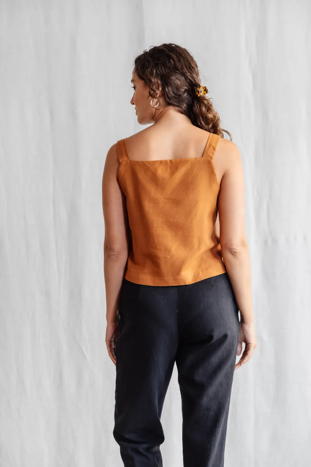 Jyoti Chira top cotone nocciola