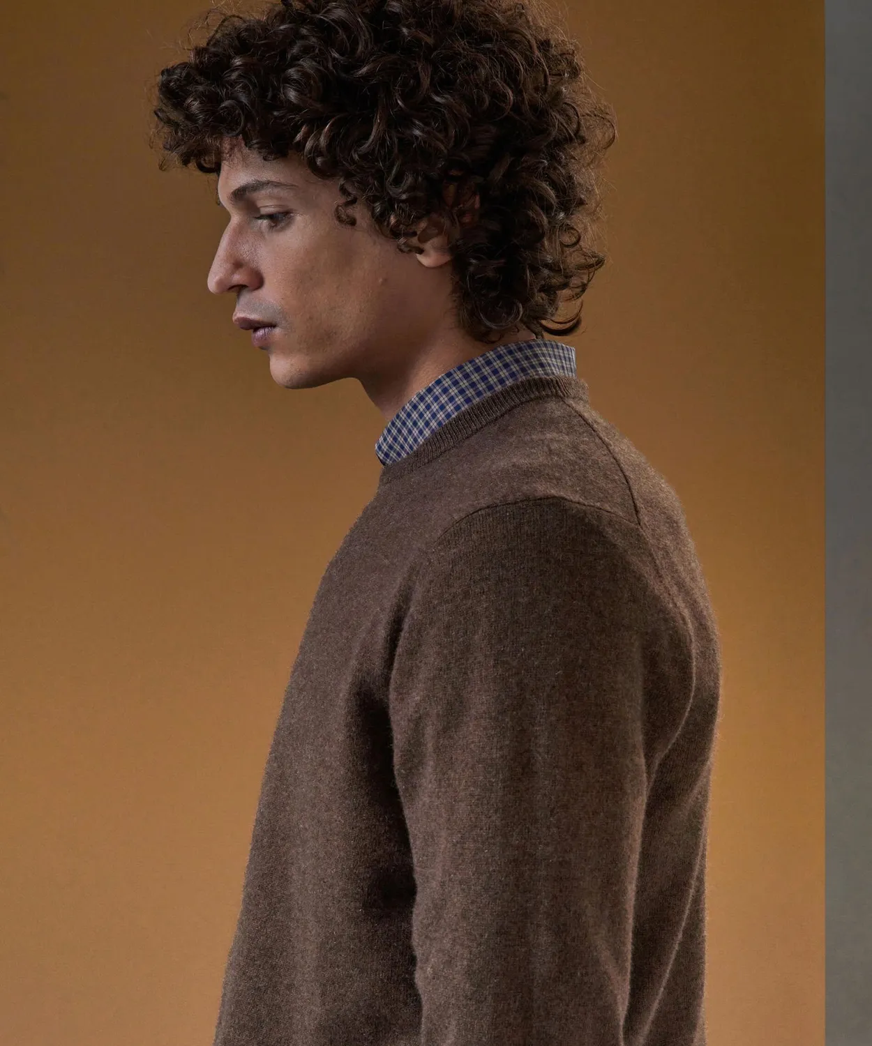 Rodier maglione girocollo uomo cashmere testa di moro